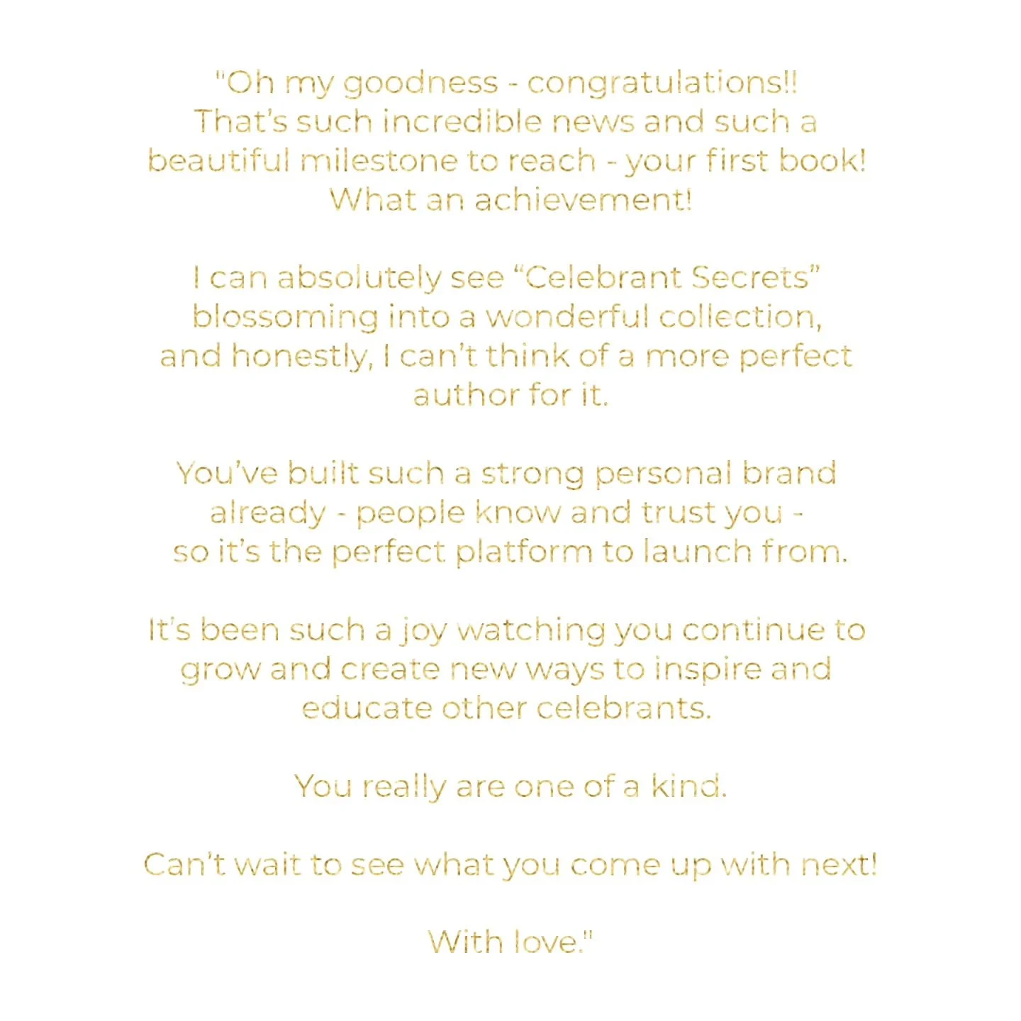 I'm so lucky and so grateful to be surrounded by the biggest cheer squad, personally and professionally.... thank you for believing in me and always having my back. It means more than you'll ever know 🤍

#TheCelebrantNotebook #MarriageCelebrant #Cel