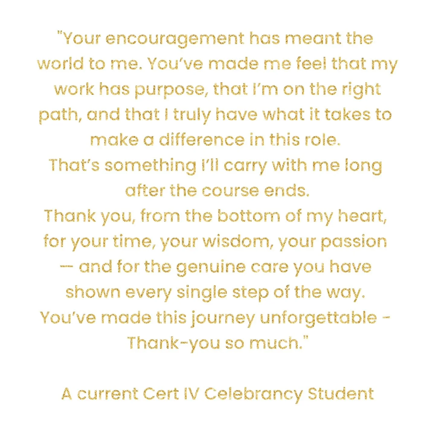 I tell students at the start of the course how it can be life changing.... it sounds dramatic at the time.... but by the end.... they agree!