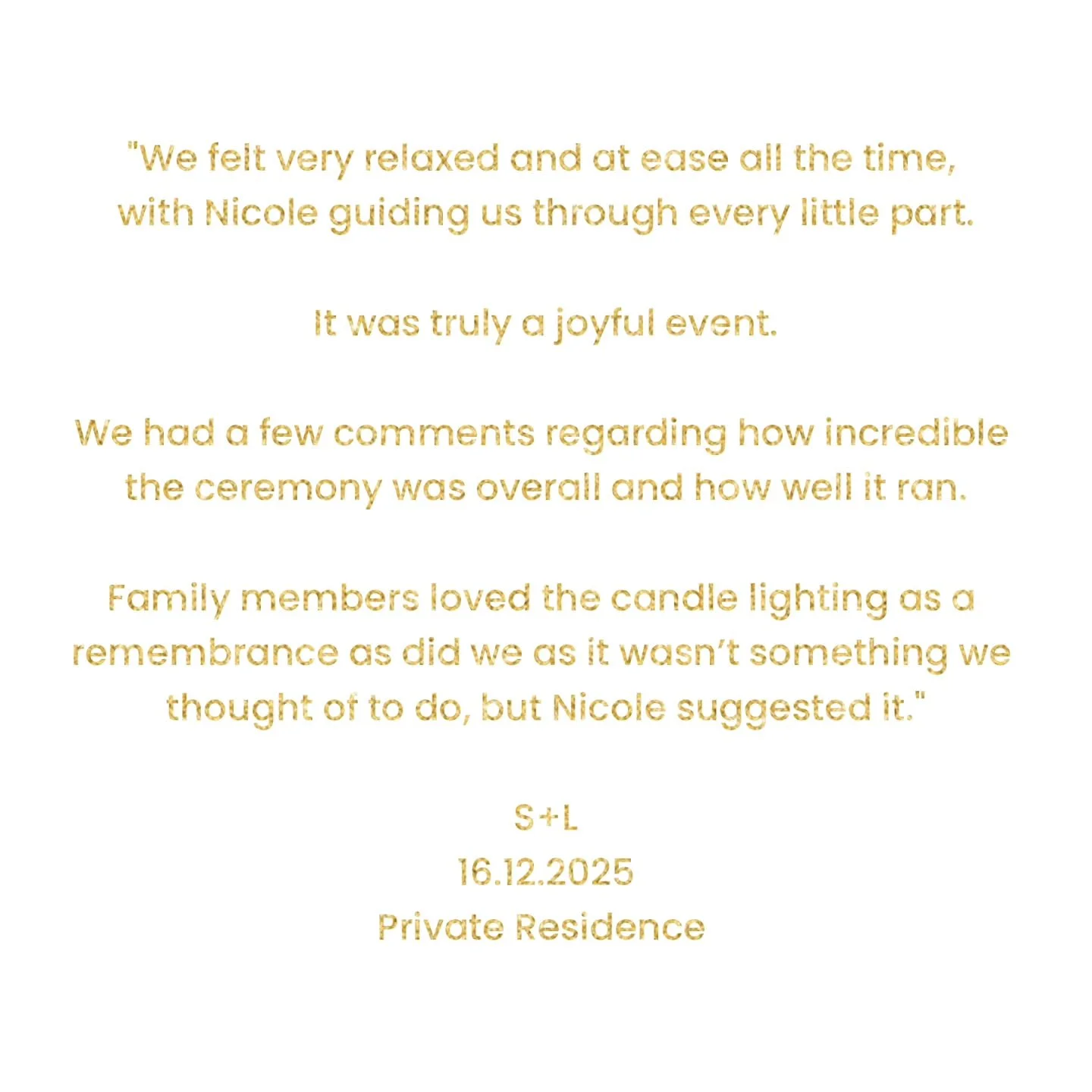 I often tell my Celebrancy Students how powerful our role is and the impact we can have on a milestone in life... and this impact in remembering a loved one is exactly what I mean. 🤍