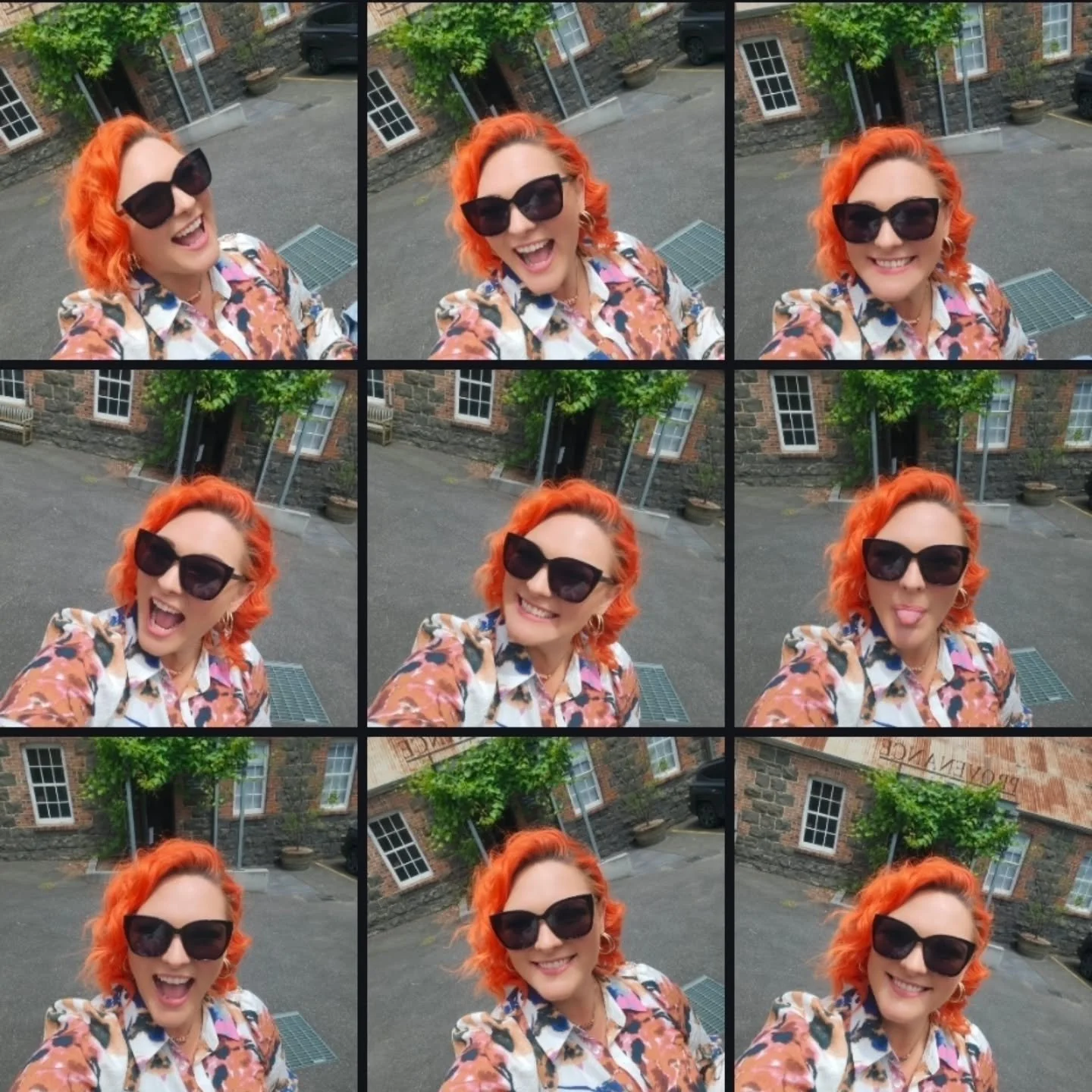 😎🧡😎 My Celebrant Selfie Series 😎🧡😎

A little bit of laughter,
a little bit of mischief,
a whole lot of colour (even though black is my favourite colour 🖤).

So here I am, in nine tiny chapters&mdash;
smiling, laughing, pulling faces,
caught so