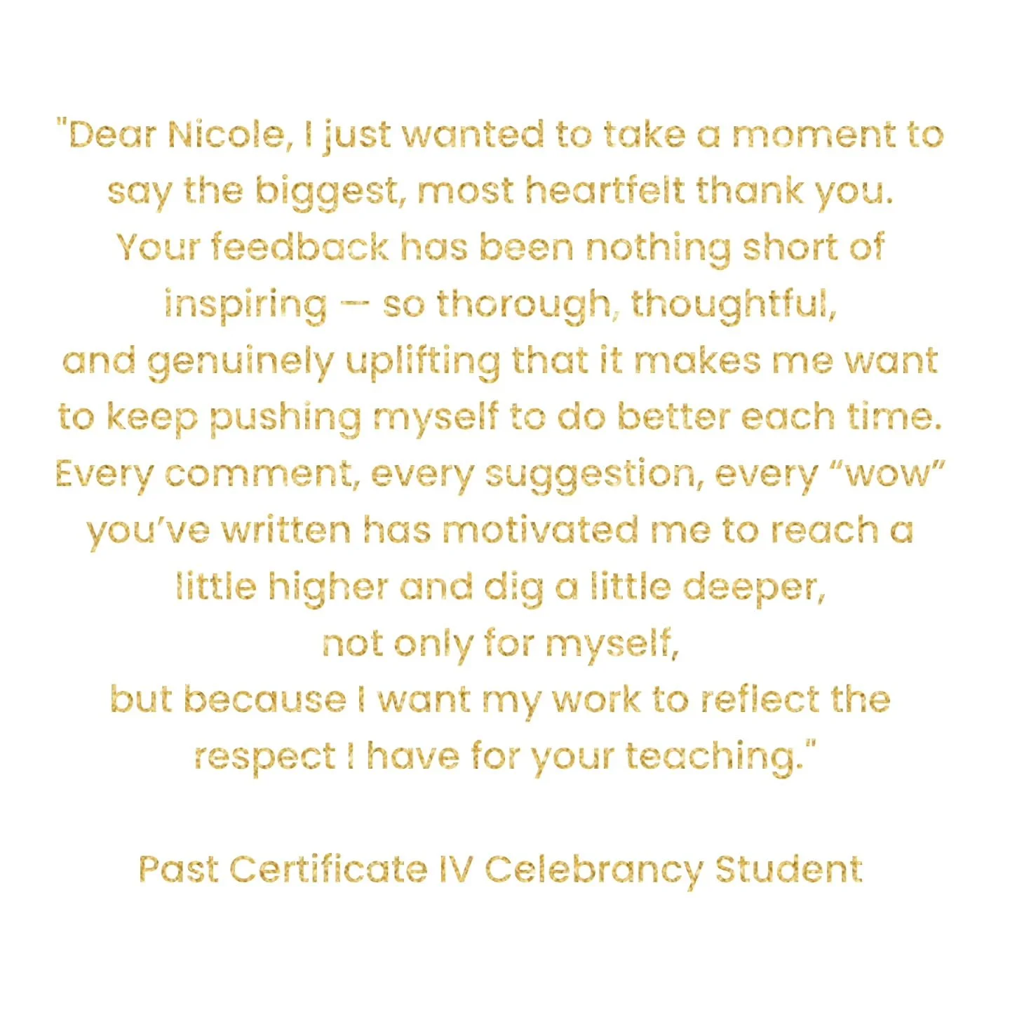 Wow wow wow wow wow!!!! I think one of my students had a total of 47 "Wow's" in their feedback! (Or maybe it was 74.....?) Either way, I genuinely LOVED marking my students assessment tasks..... yes I'm that Celebrancy fanatic that finds tr