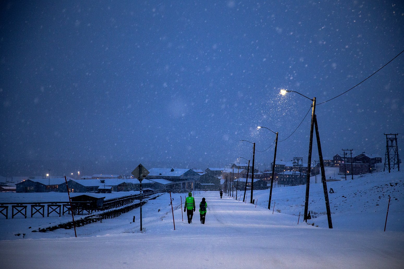 The walk into town