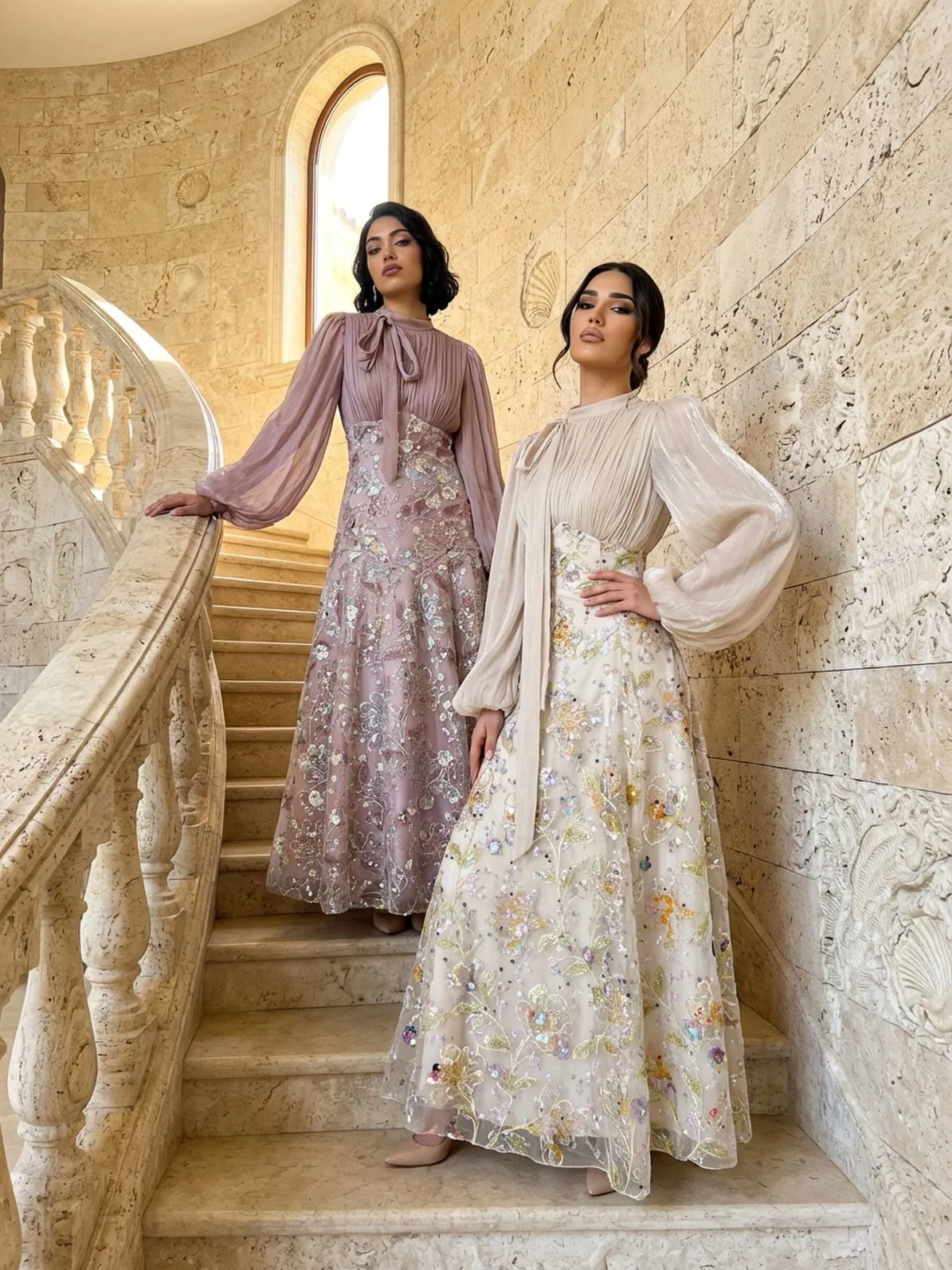 I might not have eaten all month, but this outfit definitely ate. 🌙✨

Colors: Dusty Rose &amp; Champagne Cream

Sizes: 36, 38, 40, 42

Material: Premium mix of soft organza and artisanal floral lace.

🕊️ Limited units per size.
📩 DM now to secure 