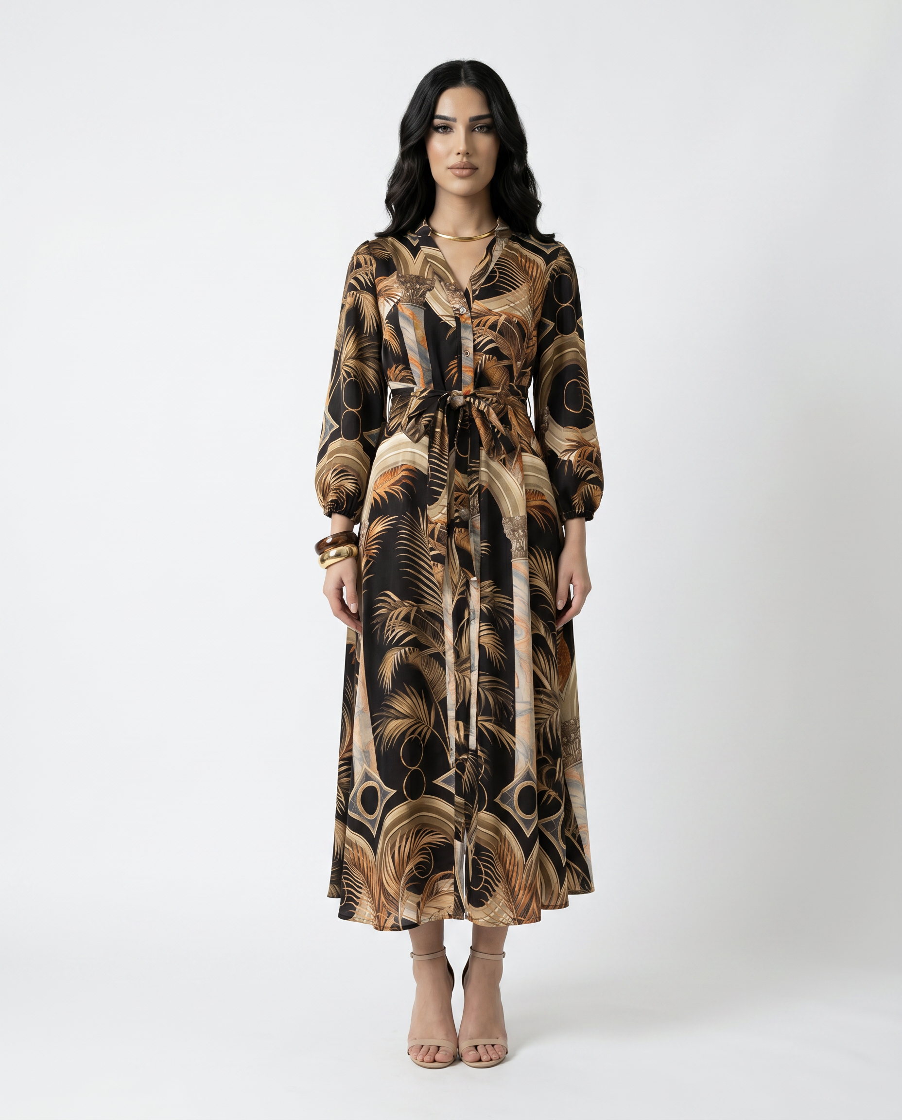 Sahara Baroque Maxi Dress