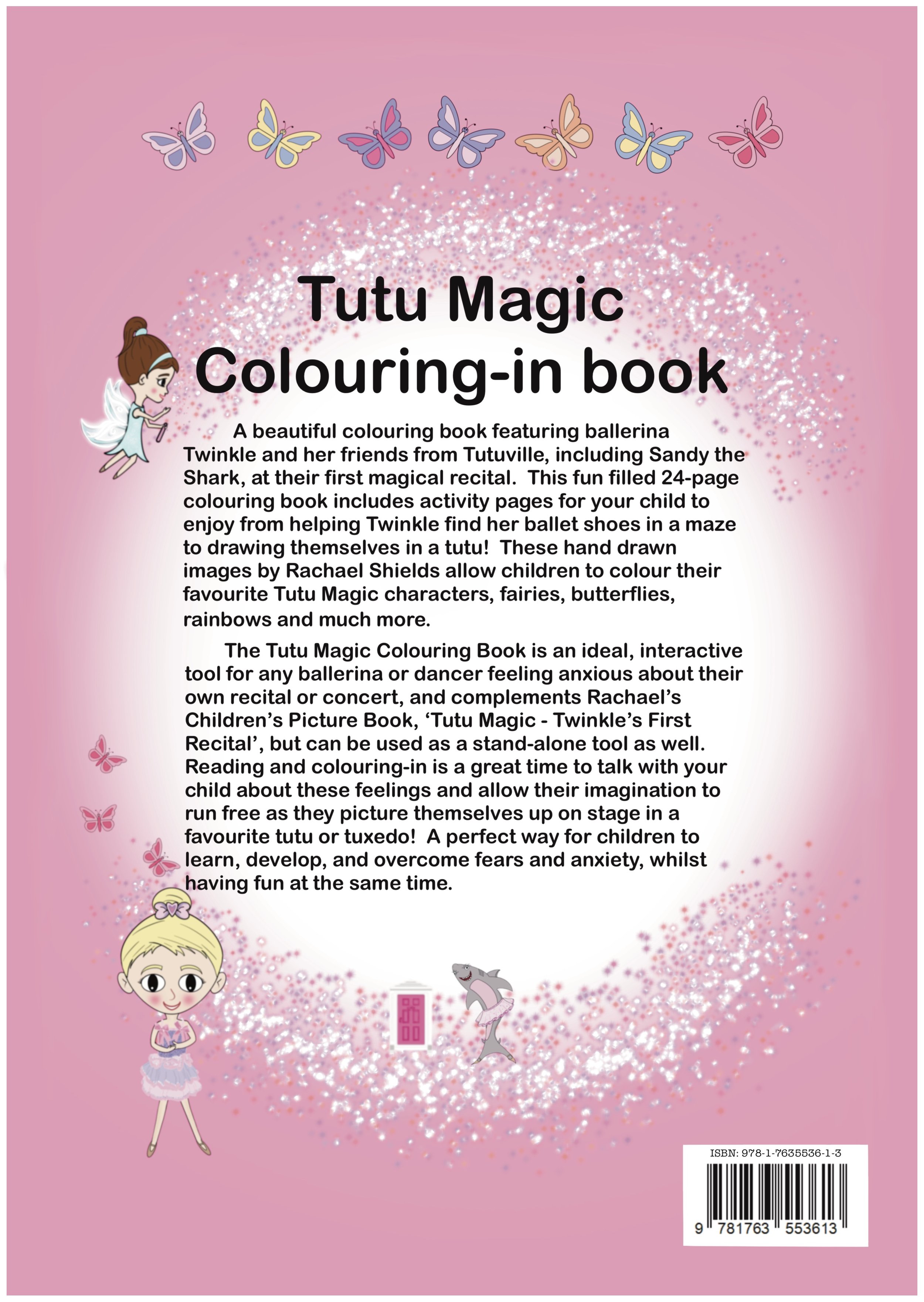 Tutu Magic, Recital nerves, butterflies, ballet, colouring-in, fairies
