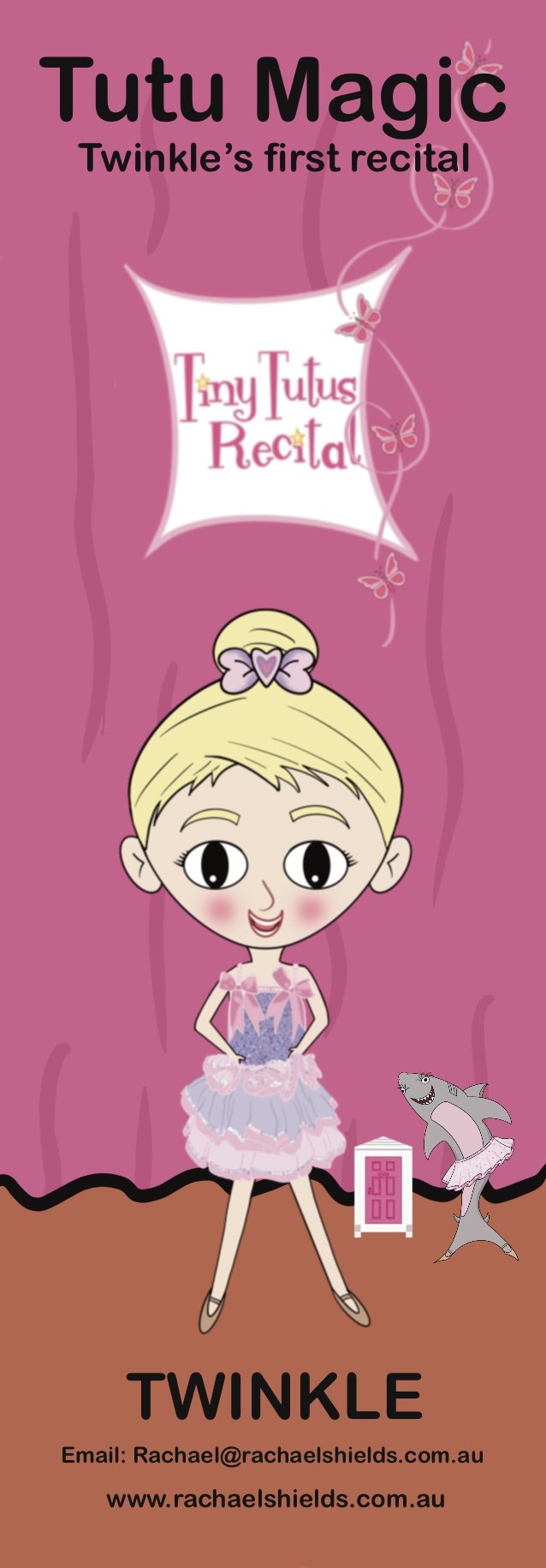 Tutu Magic, Recital nerves, butterflies, ballet, colouring-in, fairies, bookmark
