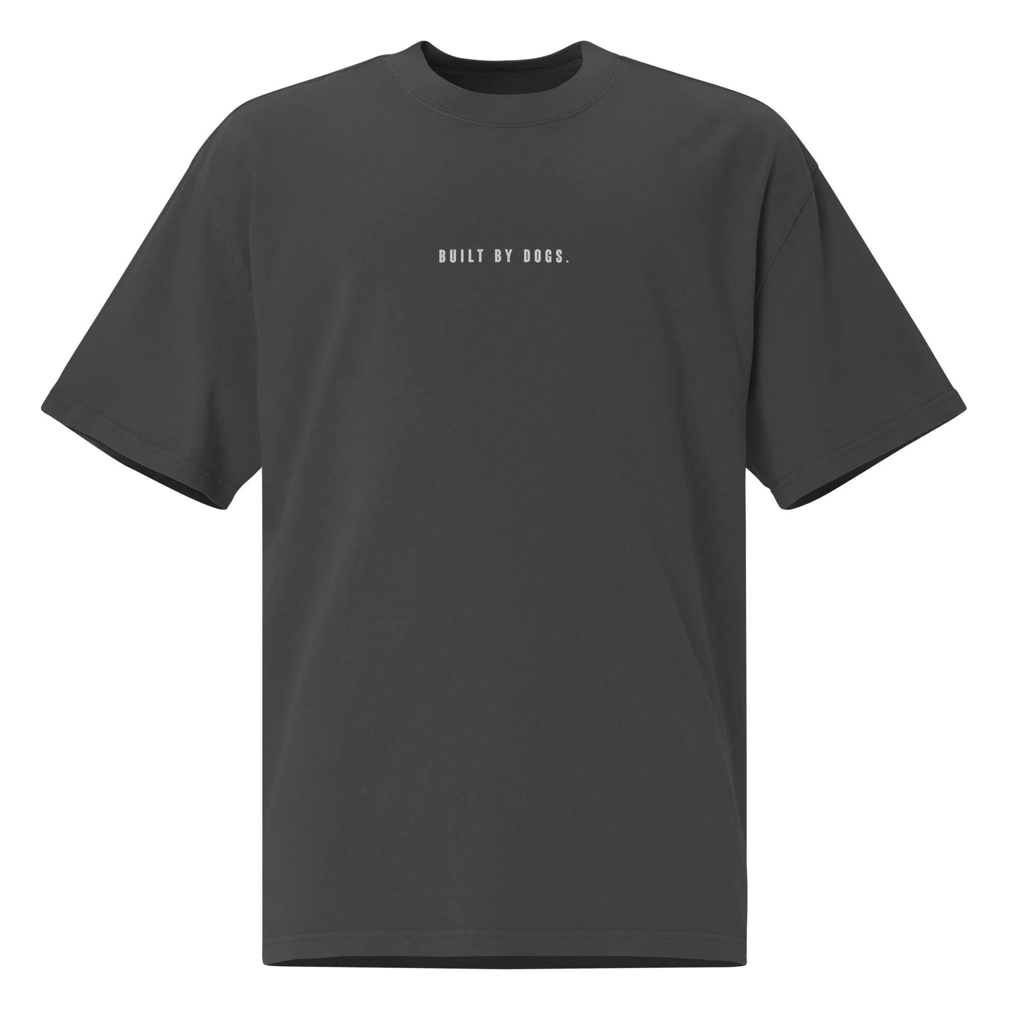 Built By Dogs Faded Oversized Tee in Black
