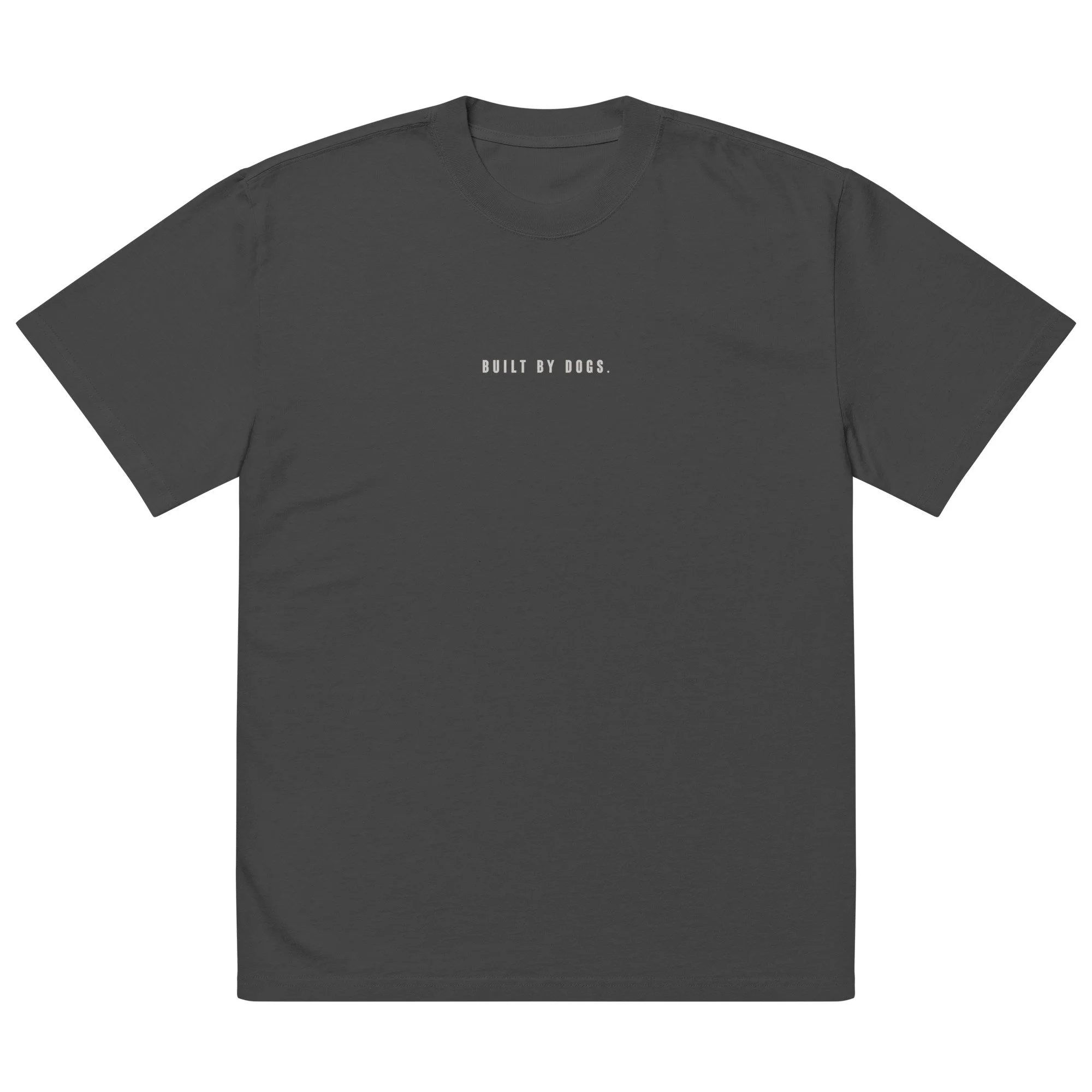 Built By Dogs Faded Oversized Tee in Black