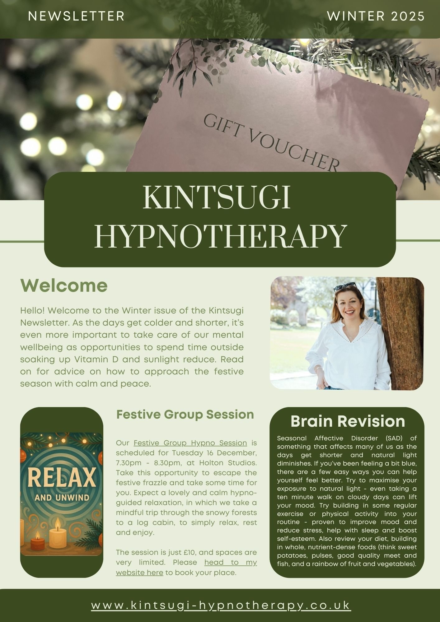 Kintsugi Hypnotherapy Newsletter Winter 2025