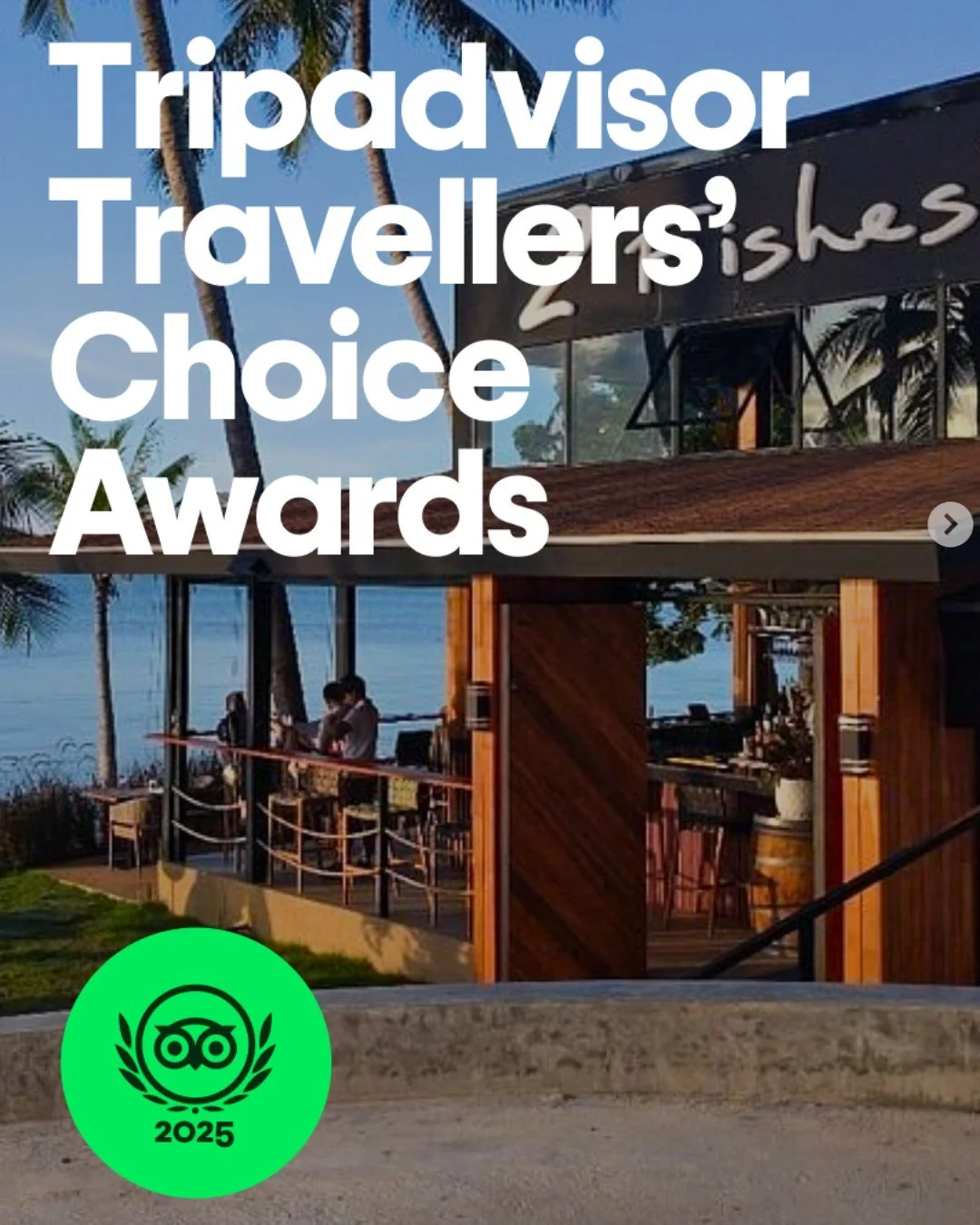 We&rsquo;re so proud to share that 2 Fishes has been awarded the TripAdvisor Traveller&rsquo;s Choice 2025, placing us among the top 10% of restaurants worldwide.

Whether you&rsquo;ve joined us once, twice, or many times over, we thank you. And a sp