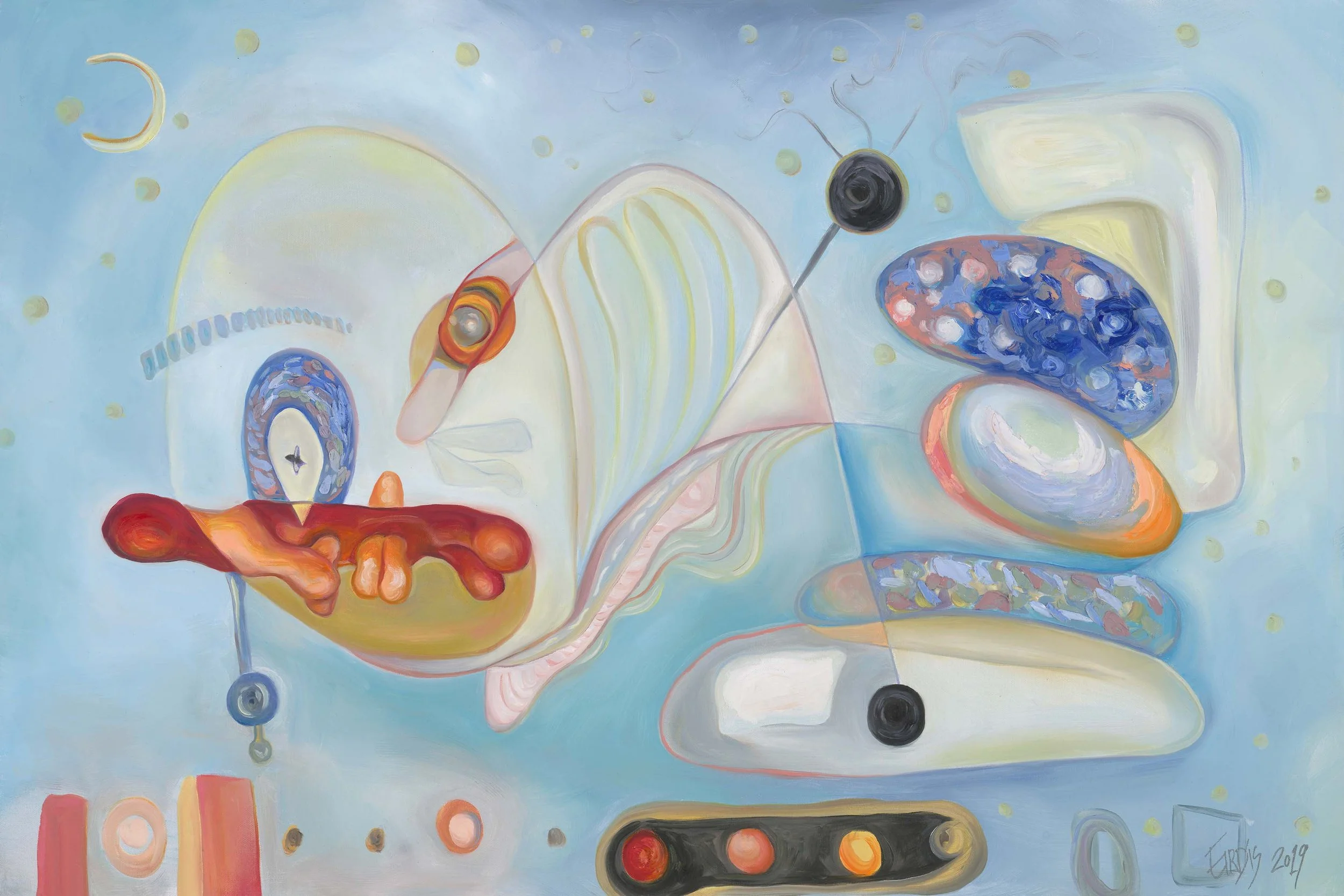 Space Swim. Oil on Linen. 120 x 80cm. 2019. Sold