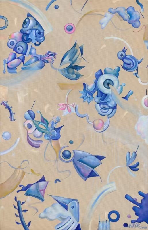 Comet Garden. Oil on linen. 80 x 120cm. 2025