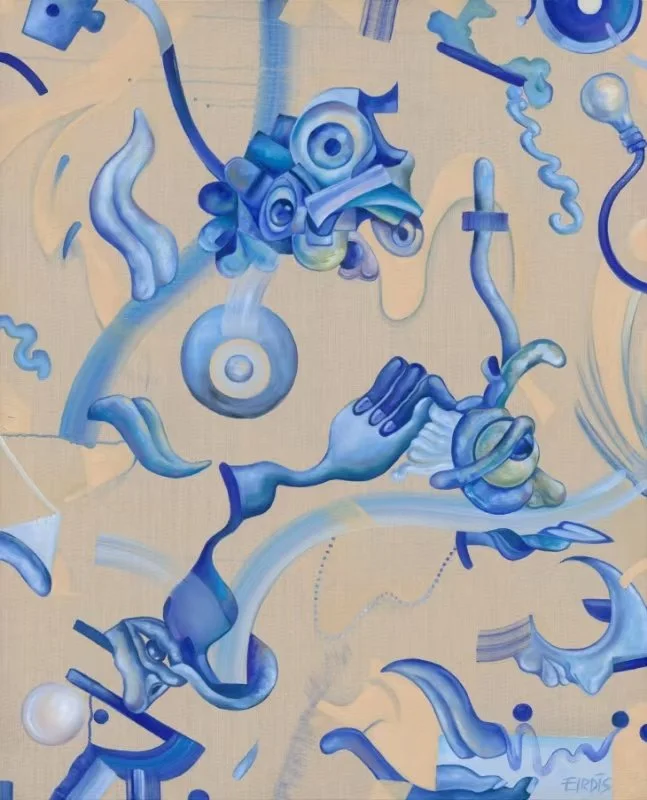 Cyber Sky. Oil on Linen. 80 x 100cm. 2025