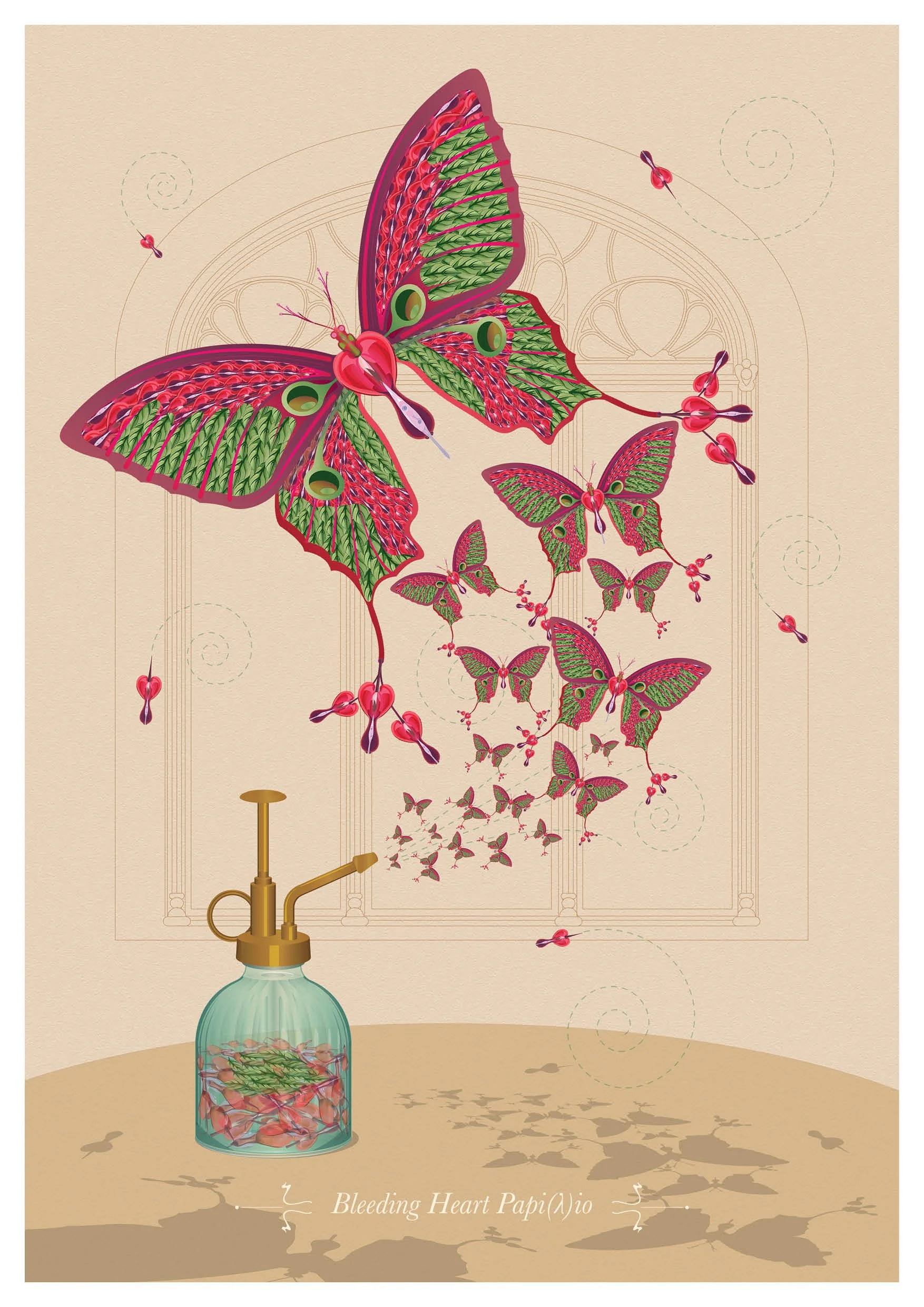 A3 Bleeding Heart - Papilio