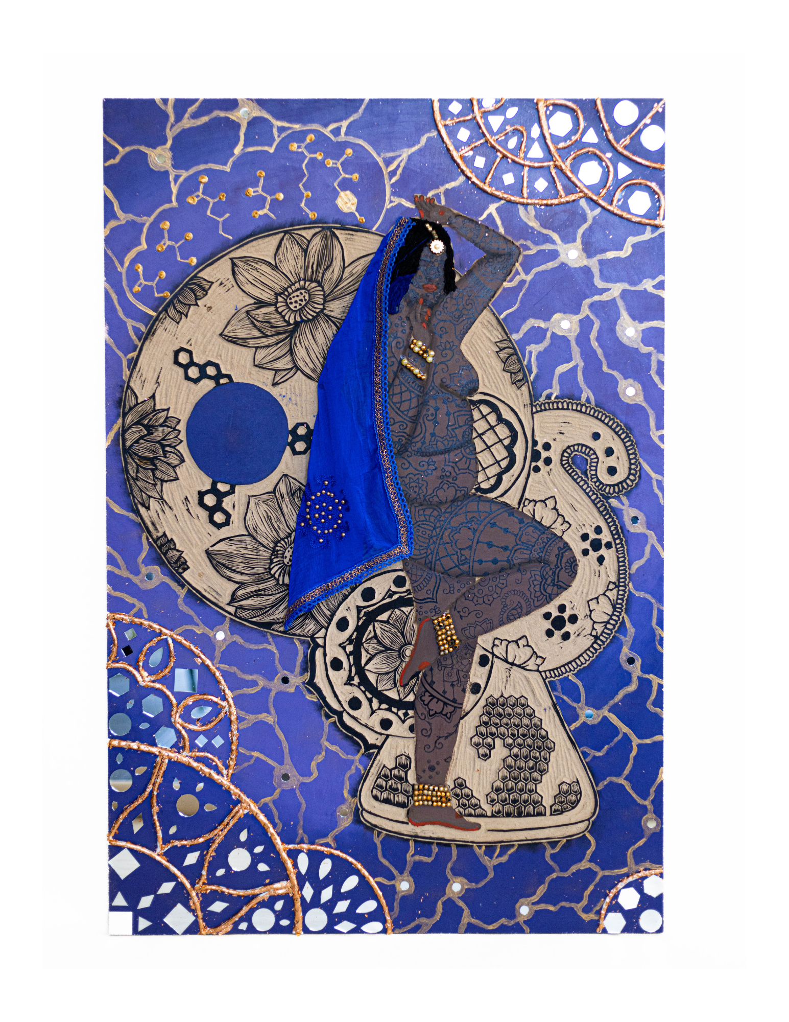 She is Sultry,
Mixed Media on wood,
24" x 36",
2023,
in private collection