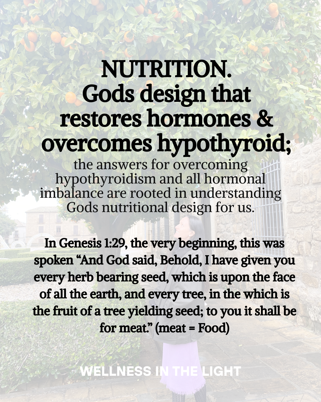 NUTRITION. Gods design that restores hormones.