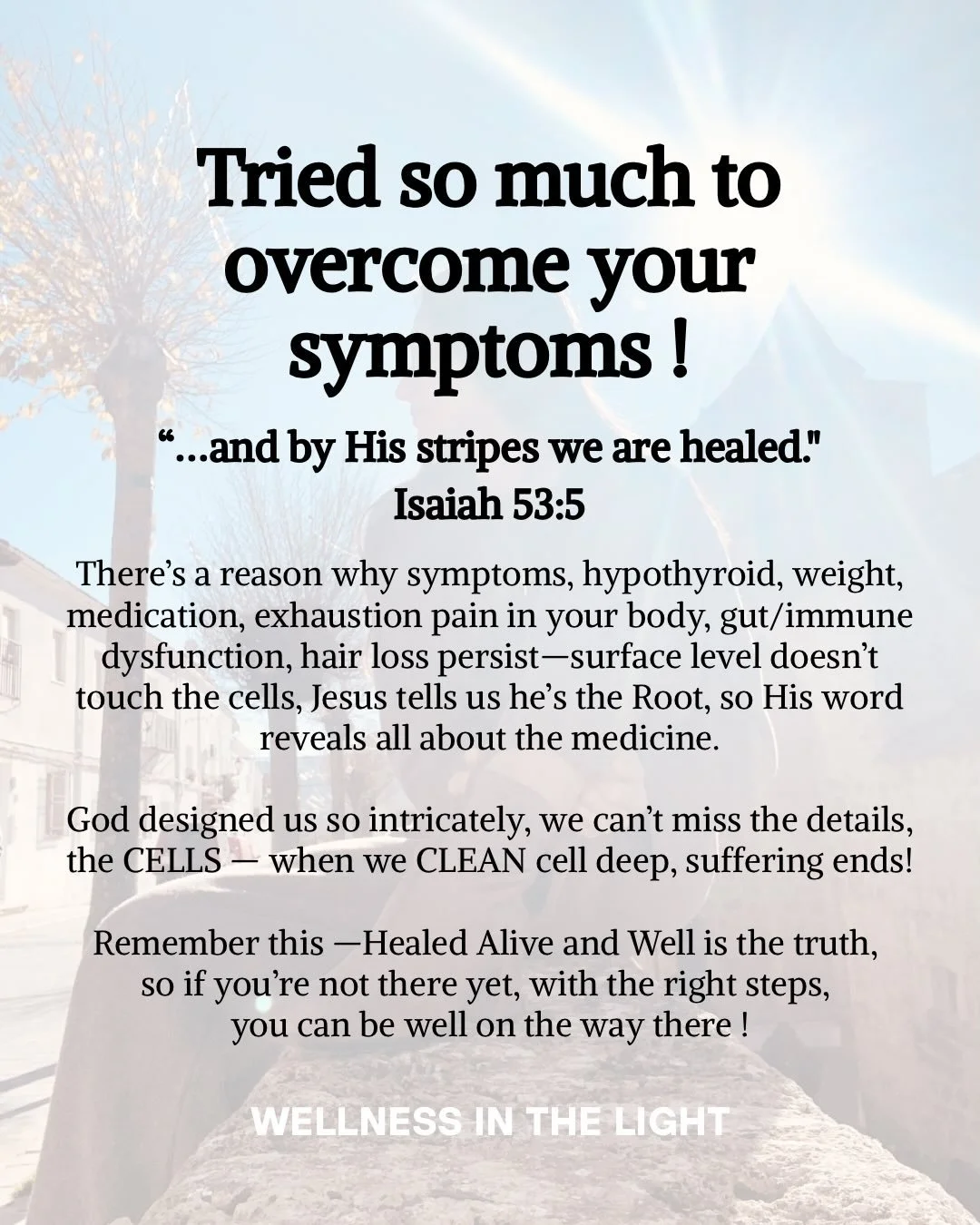 Transformation🕊️⛓️&zwj;💥🧬🌿🫶🏻
Freedom from symptoms !
ALIVE Health !

It&rsquo;s about cleaning the way
within for health.
Know God&rsquo;s Promises.

And when it&rsquo;s done properly,
No matter the diagnosis, or how long it&rsquo;s been, or ho