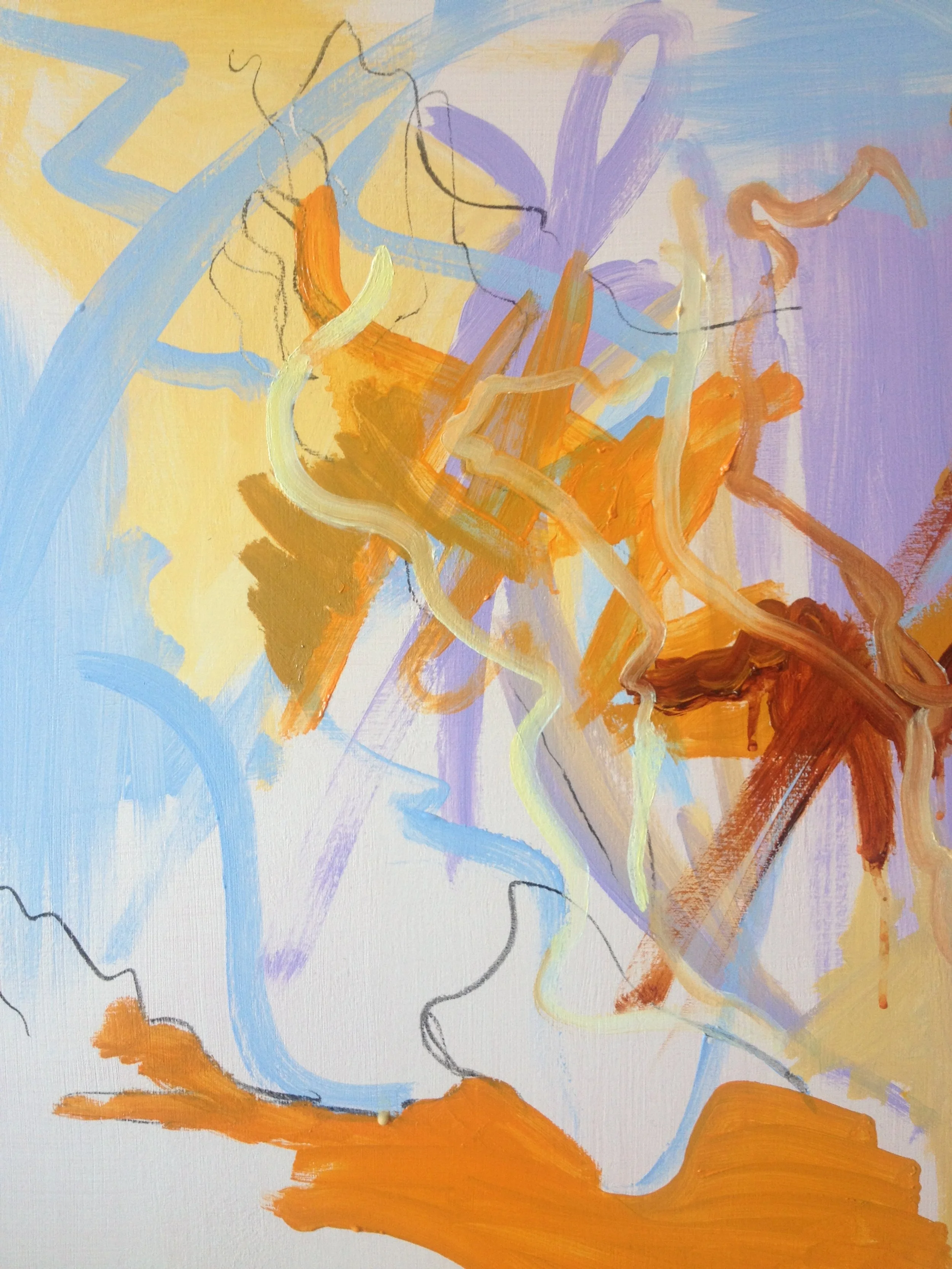 Untitled, 2018, Acrylic and pencil on canvas, 40 x 30 cm