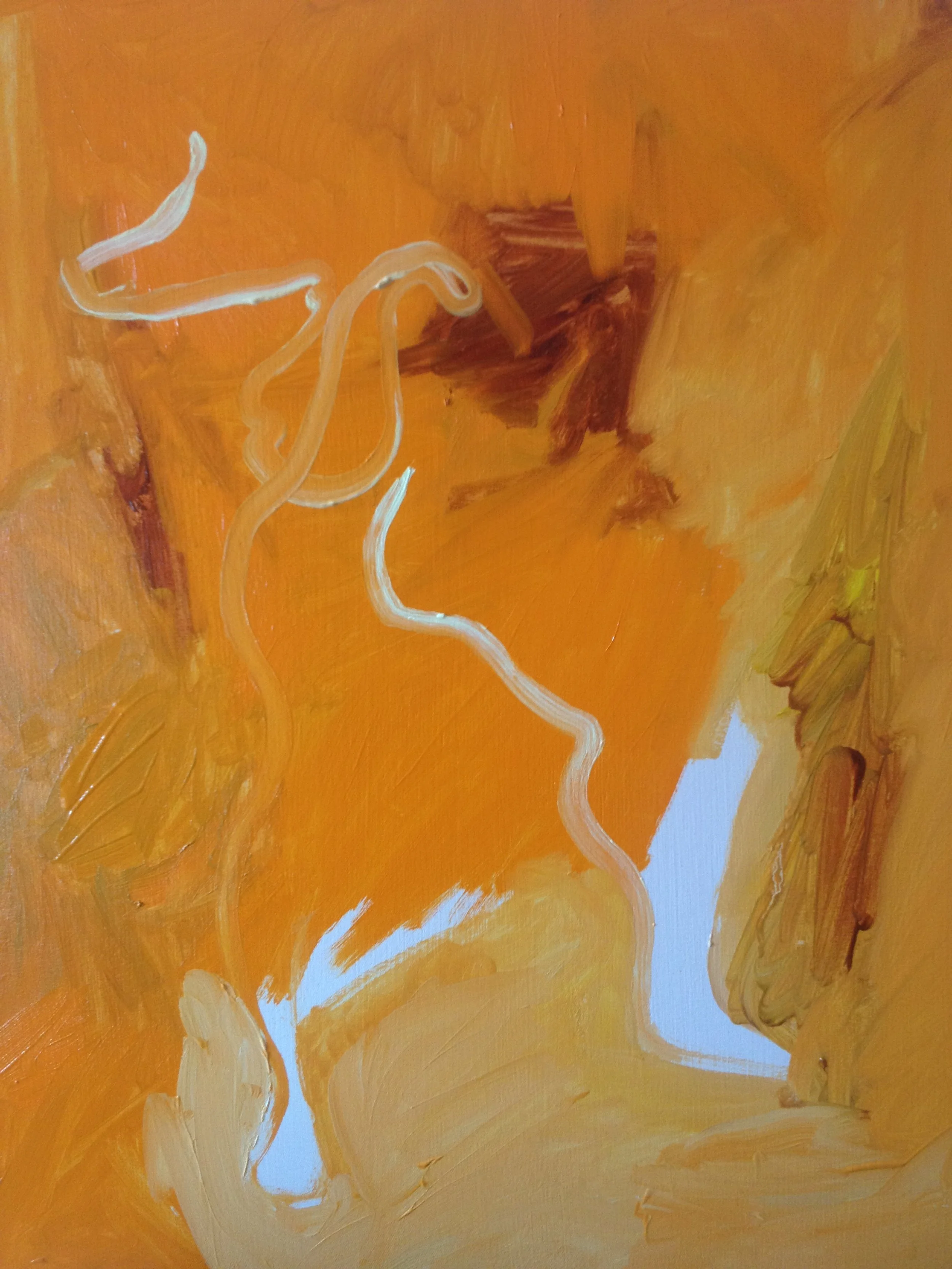 Orange, 2018, Acrylic on canvas, 40 x 30 cm