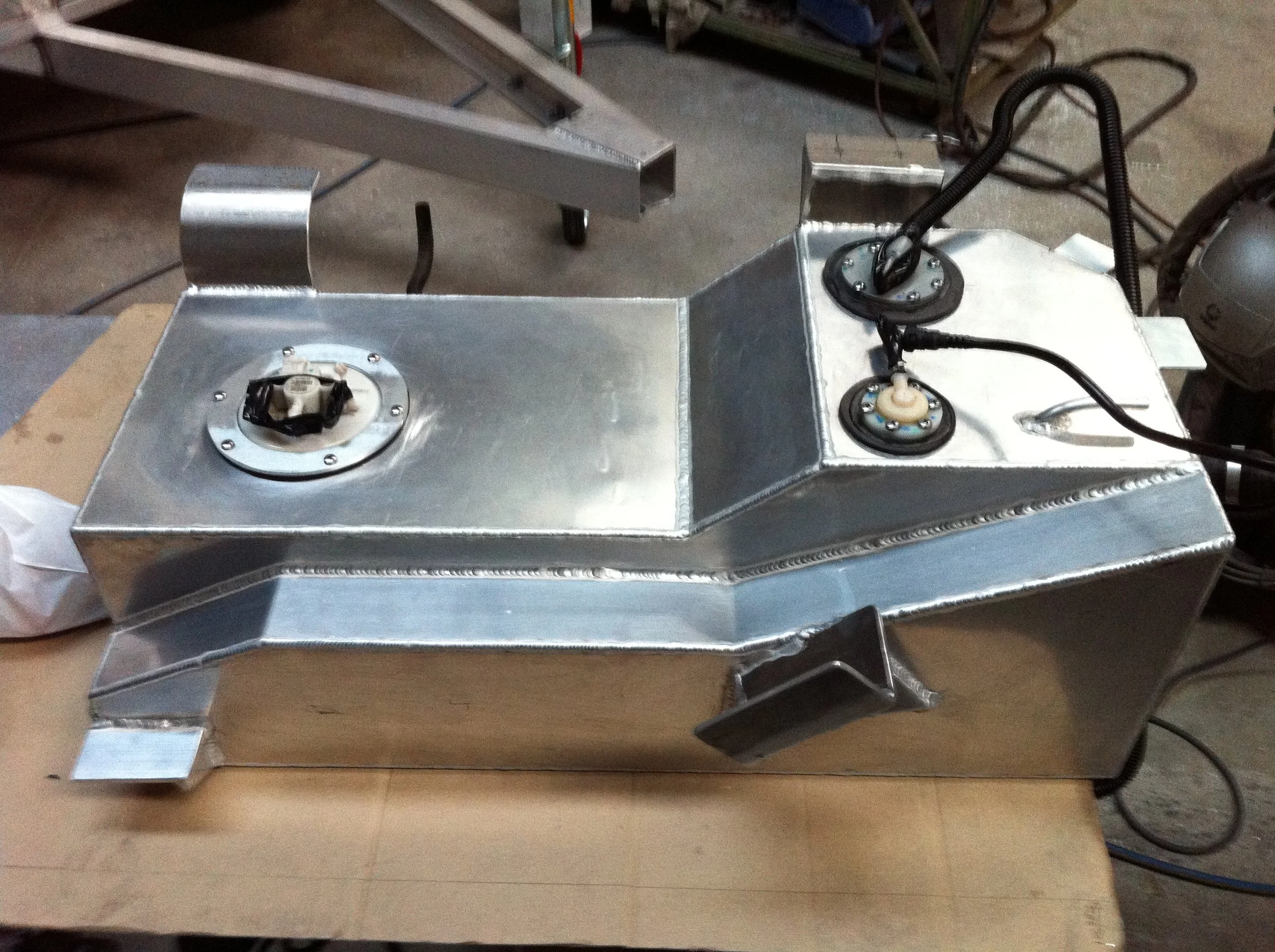 A custom aluminium fuel tank. built in australia