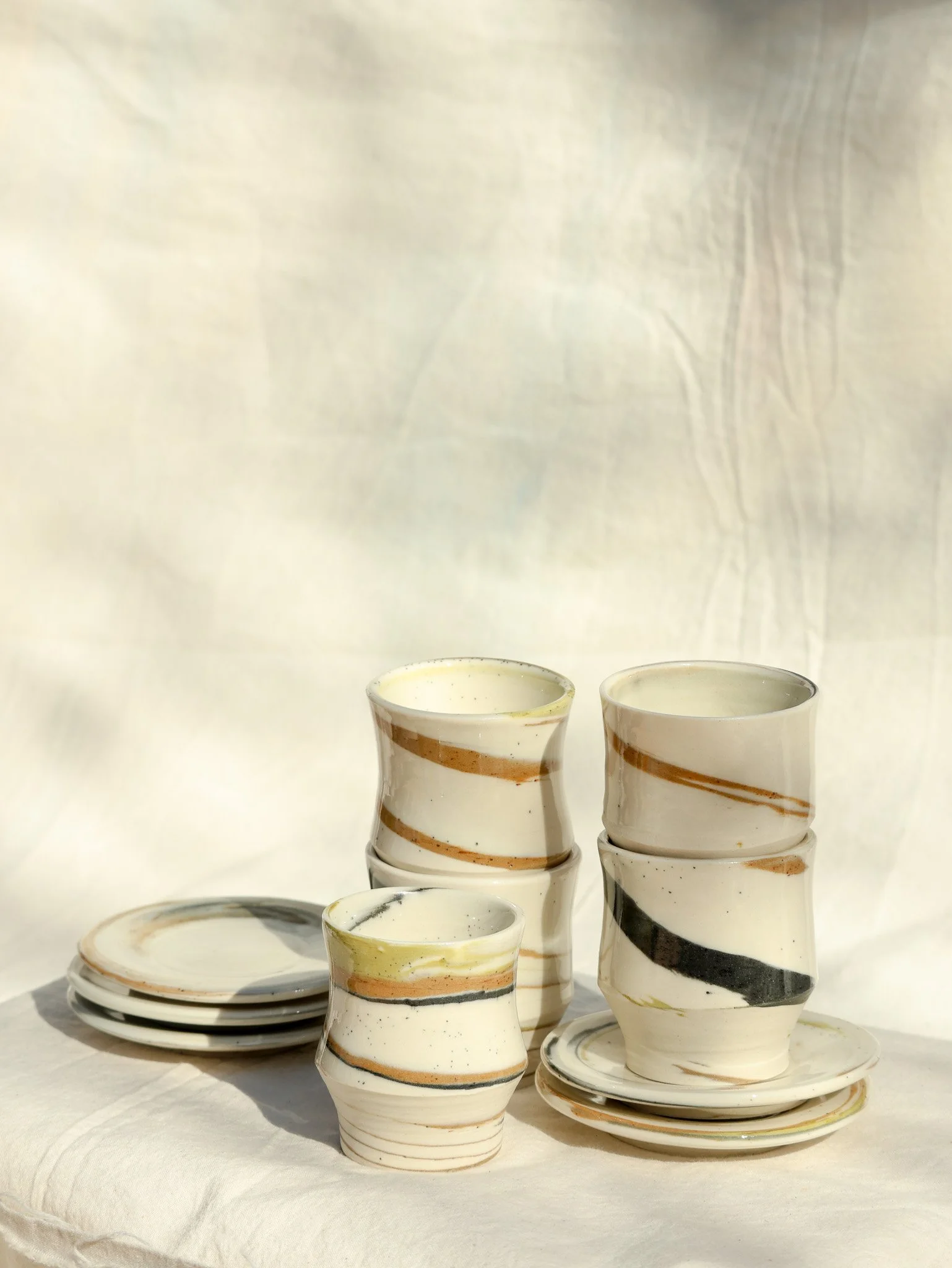 Marbled Porcelain Espresso Cup & Dish Set, 2026