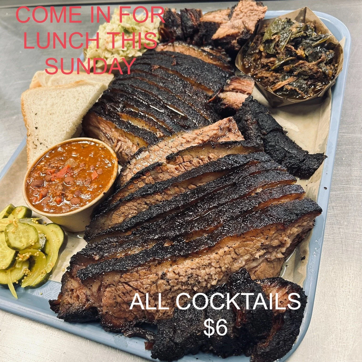 $6 Cocktails all day Sunday

@summitchamberofcommerce 

#bbq #smallbusinesssupportingsmallbusiness