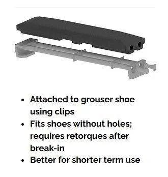 clip-on rubber pad for excavator