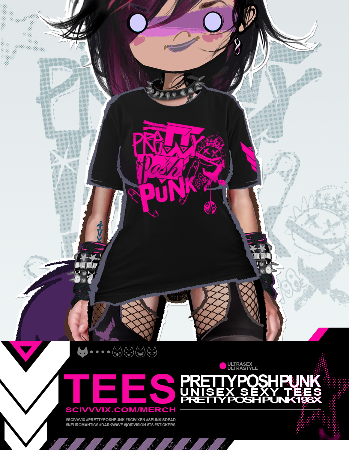 PrettyPoshPunk 198X CyberPink
