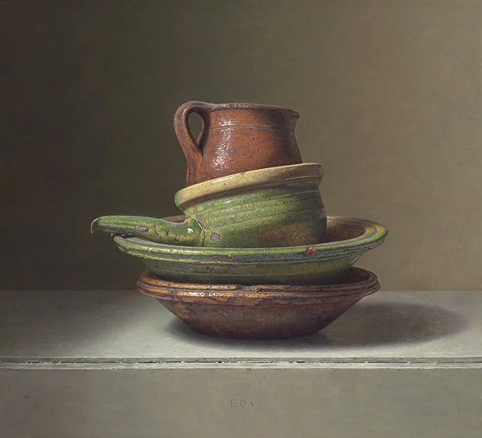 Stapel aardewerk (44 x 48 cm)