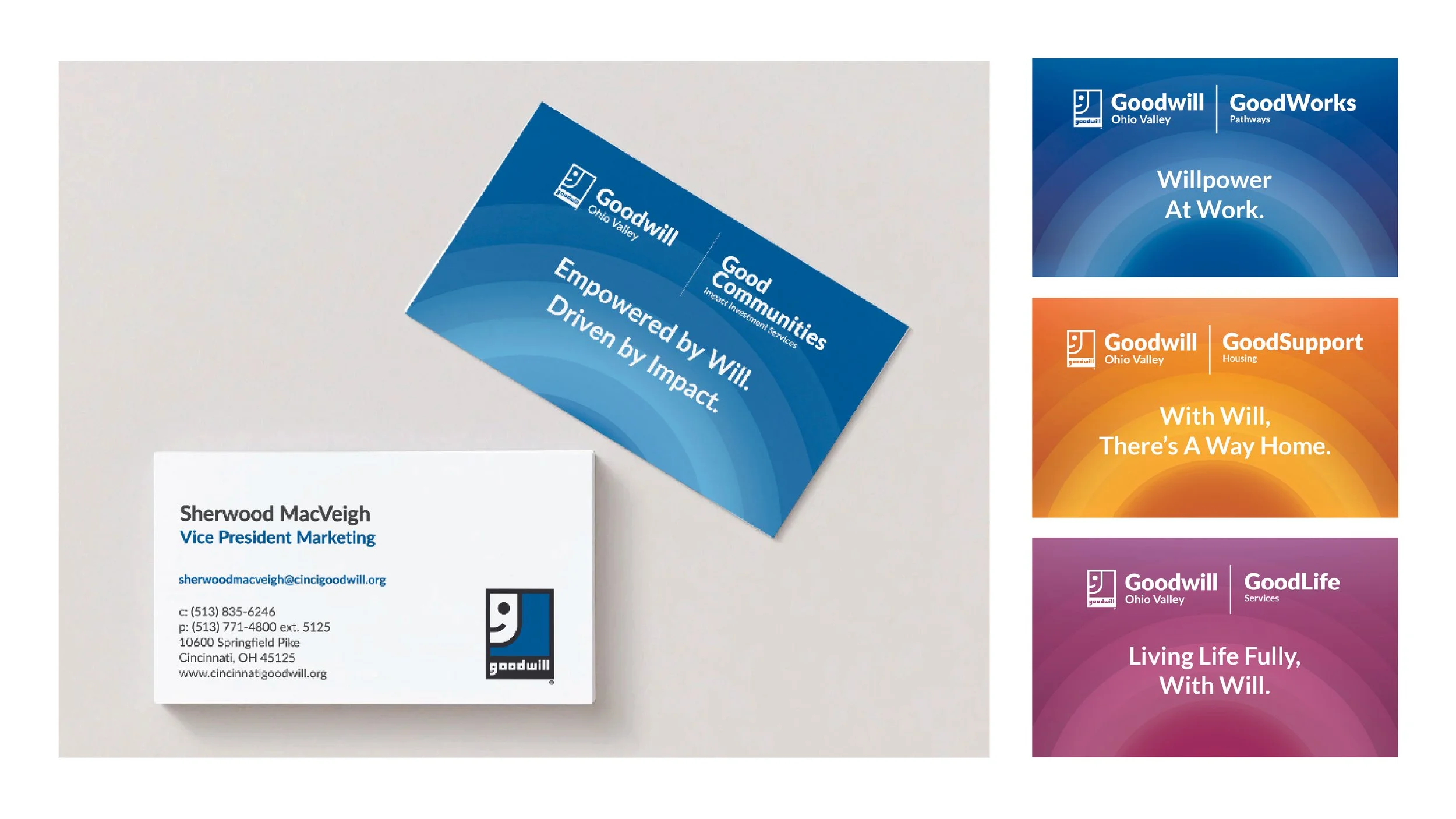 Business Cards celebrating the Mission Pillars