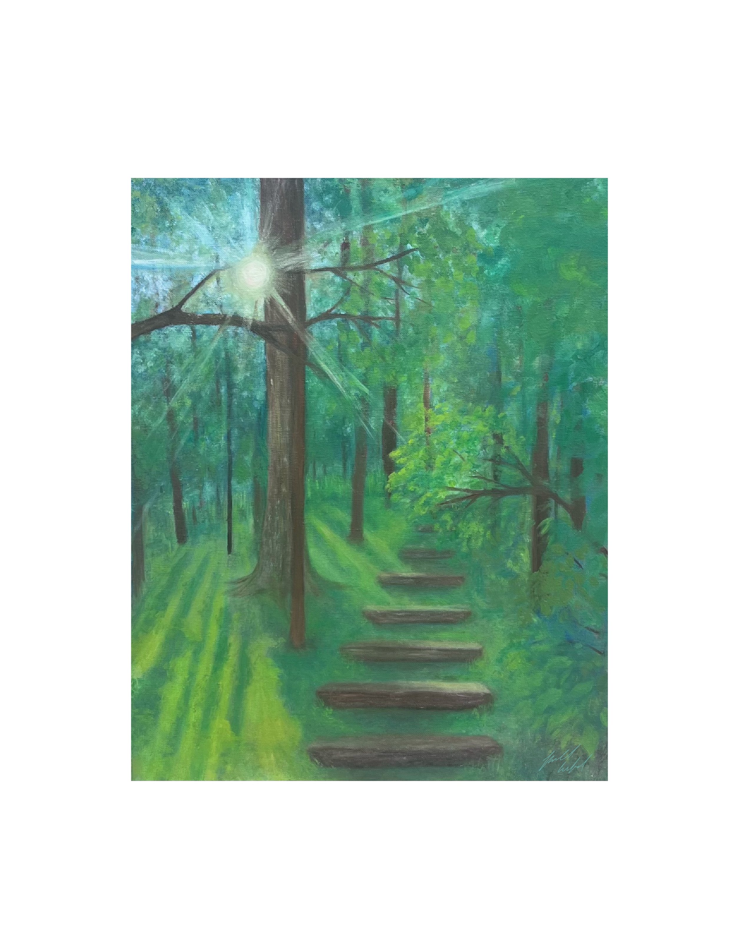 "into the forest"
16"x20" oil on canvas
created in 2025