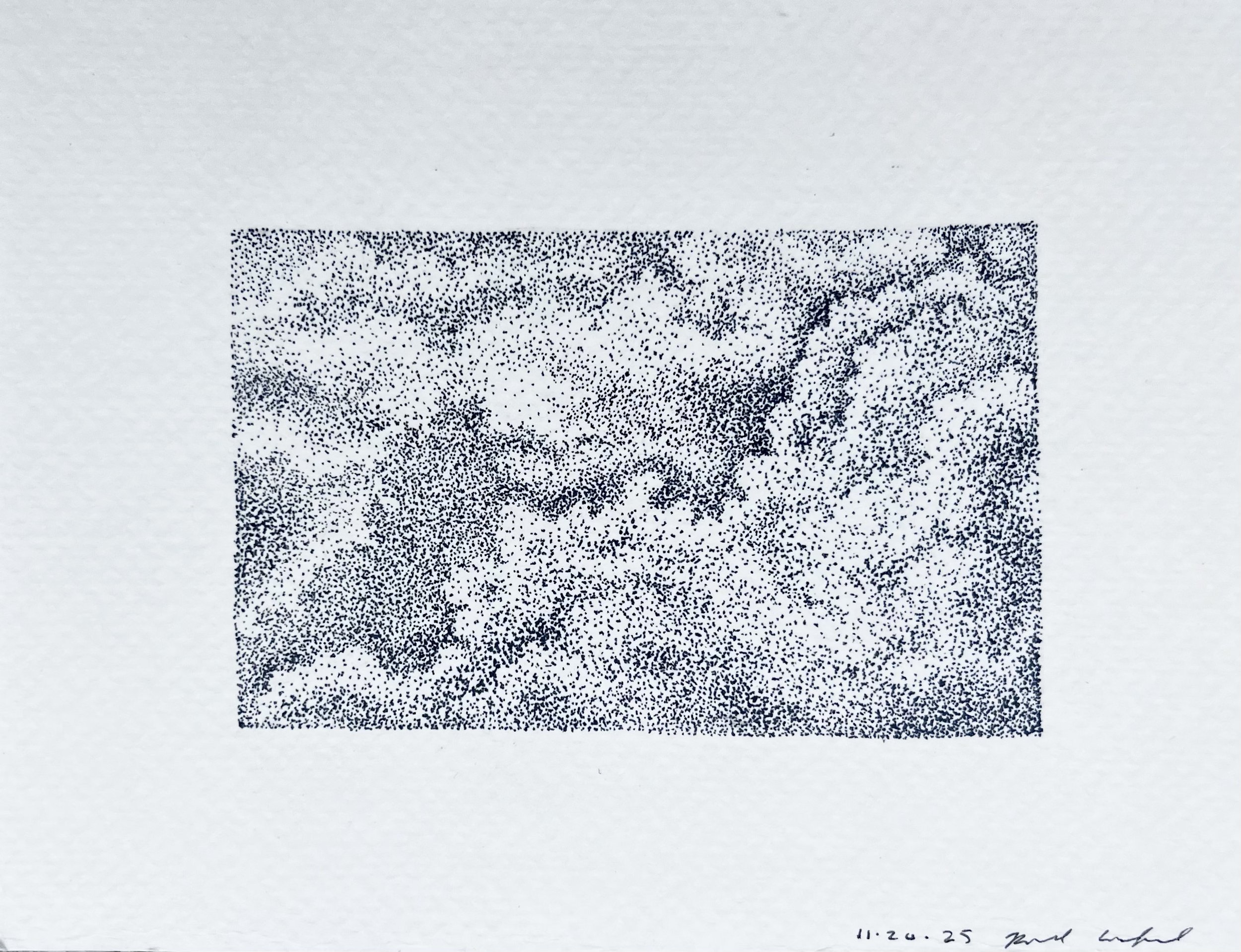clouds stipple art