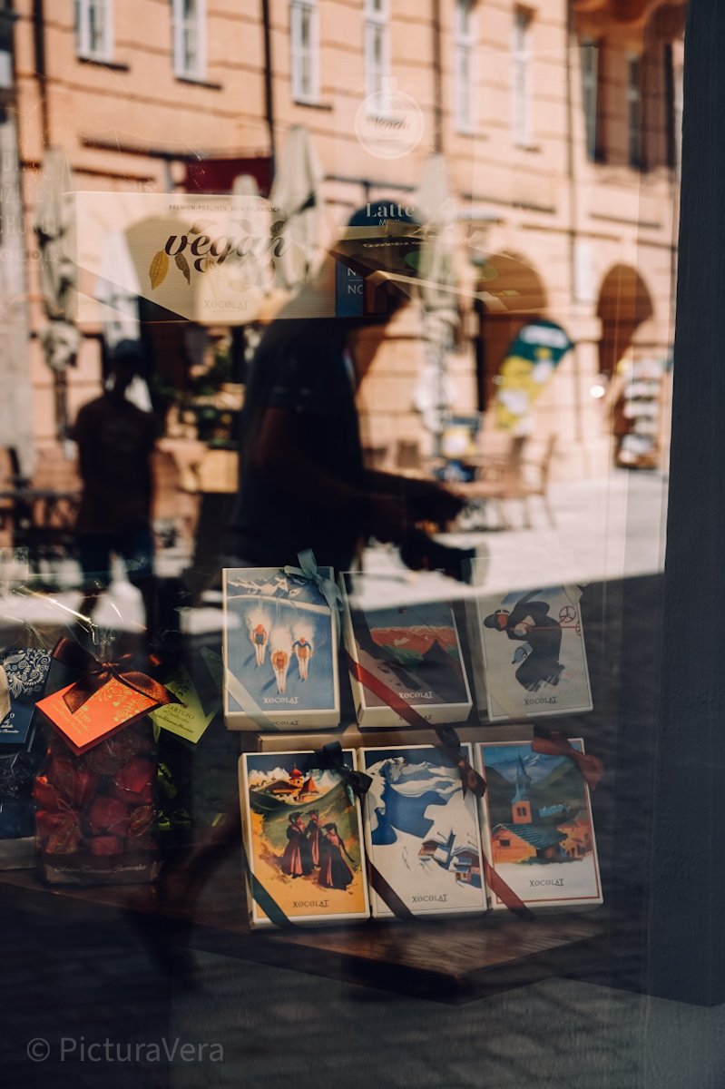 Schokoladenladenschaufenster