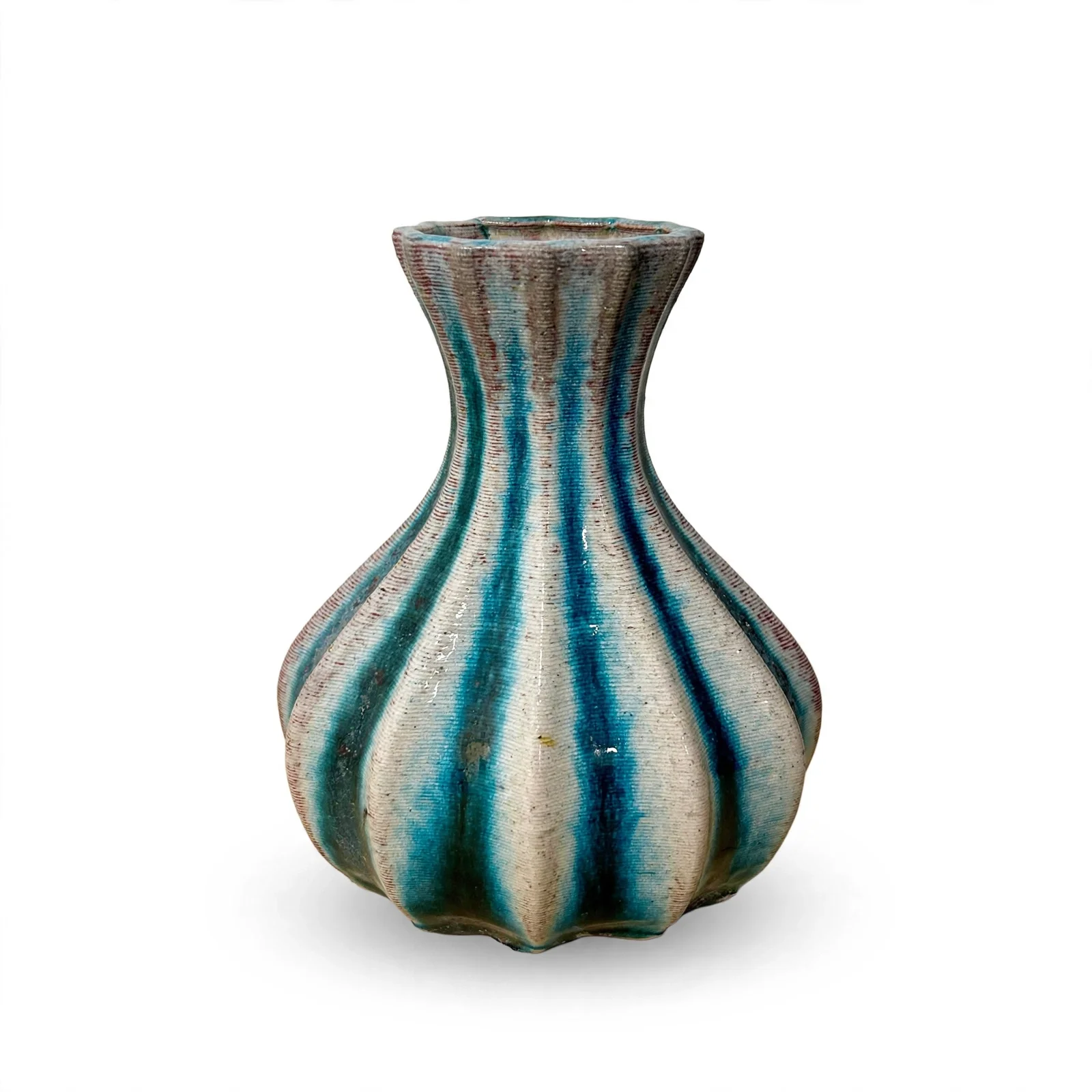 "Blue Skies" Fluted Vase