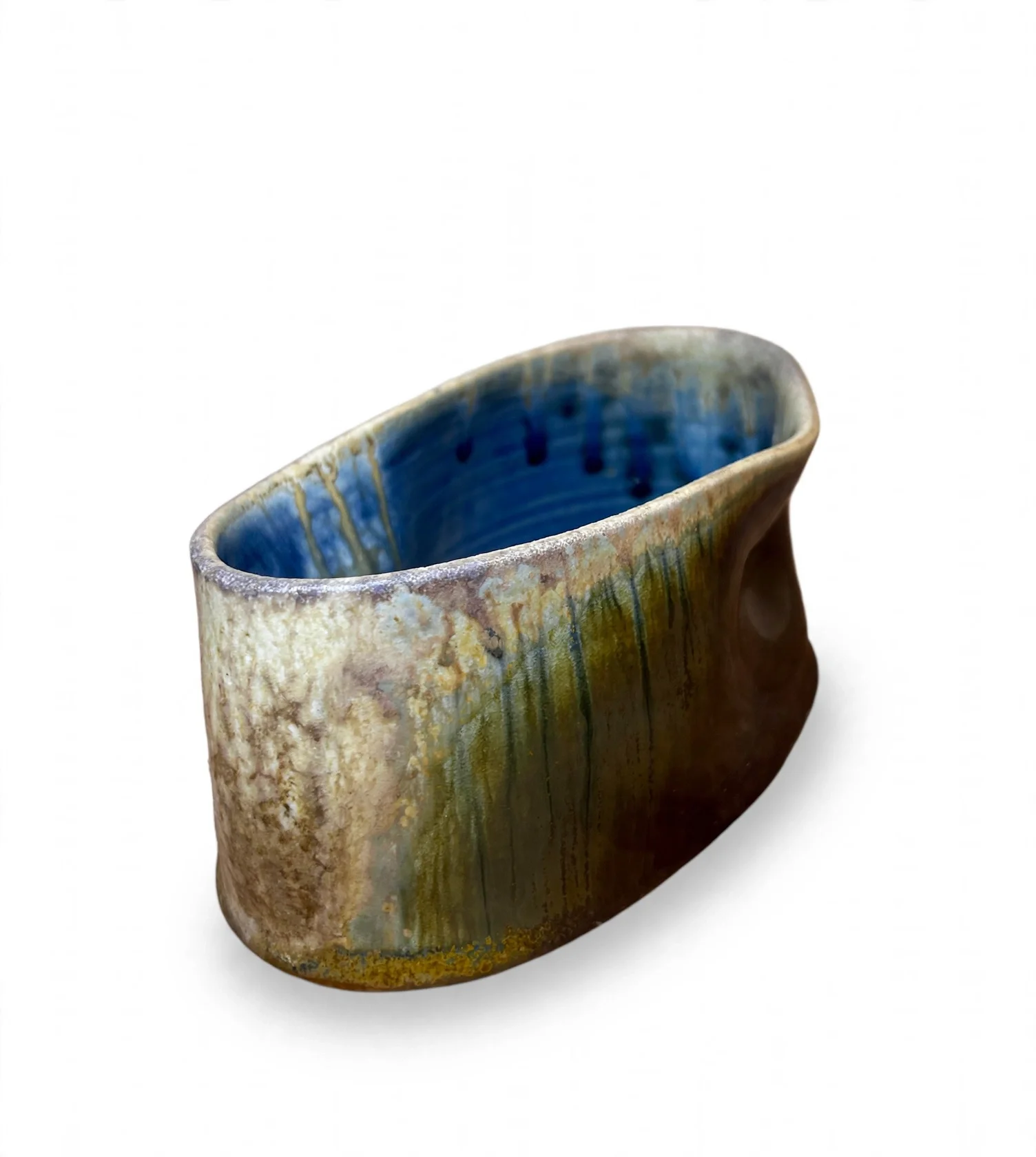 "Glissade" Low Oval Vase