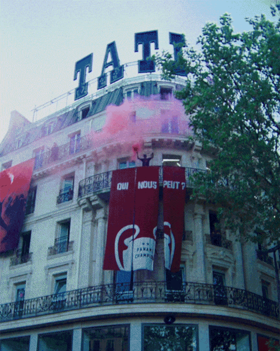 A building with a large