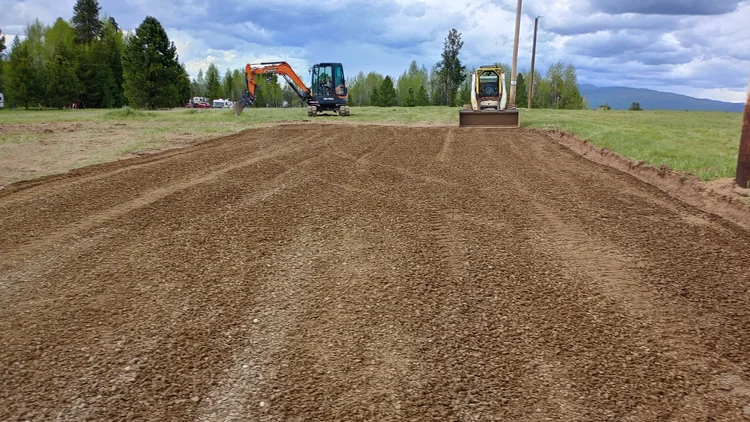 Gravel compaction and excavation