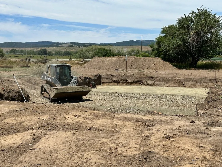 Excavation on a home site