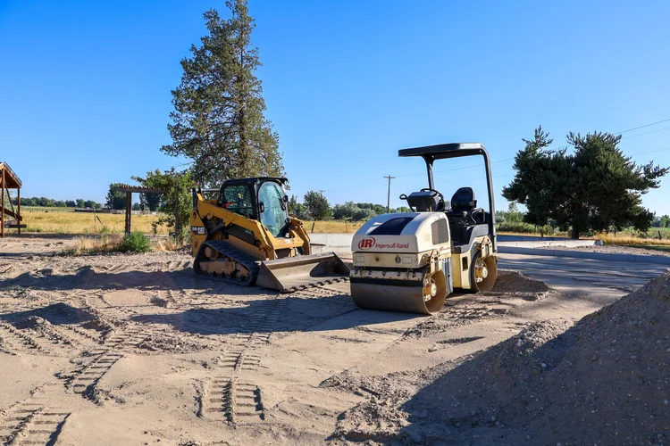 Skid steer and compactor