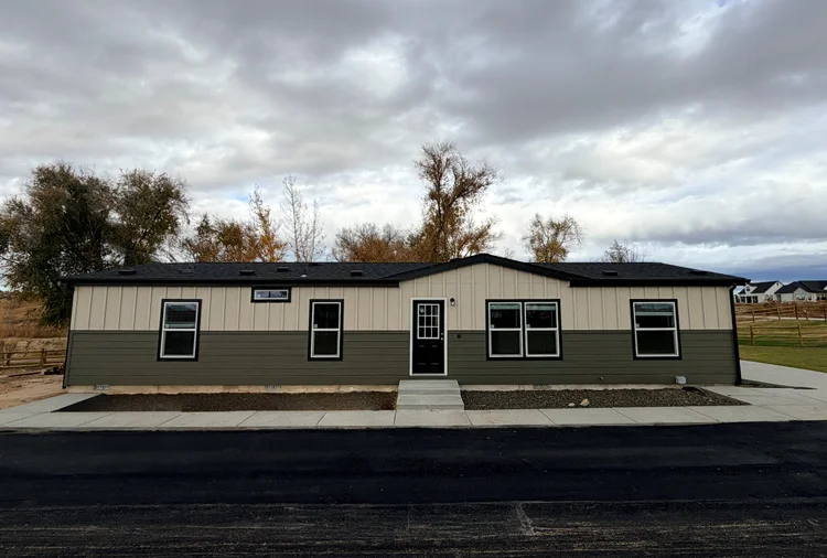 Finished home exterior