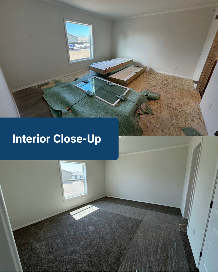 Interior close-up process before photo