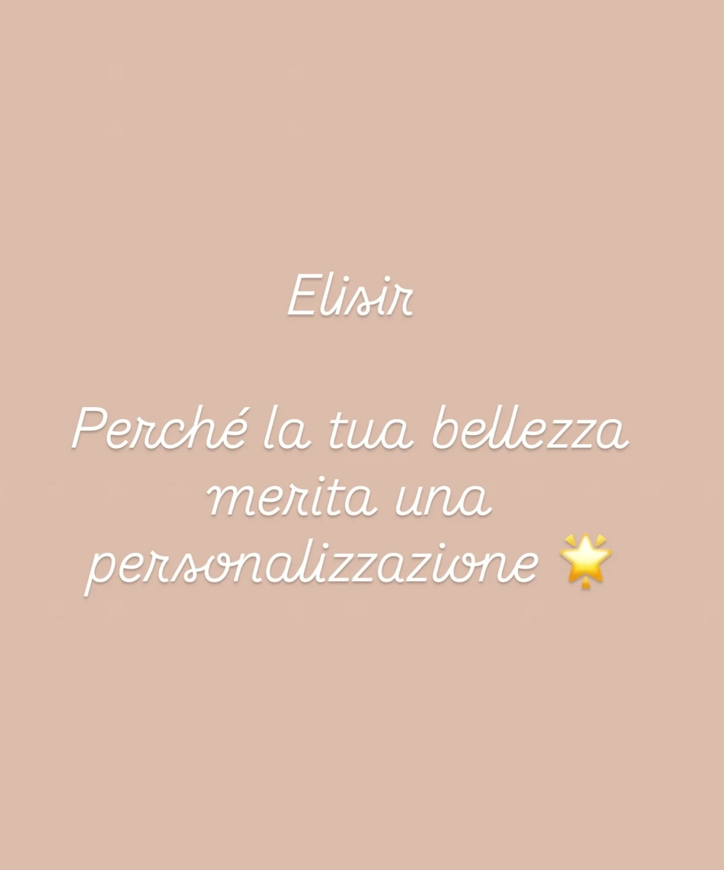 Ogni bellezza &egrave; unica. E merita di essere valorizzata nel modo giusto.

Con Elisir utilizziamo il nostro metodo esclusivo di personalizzazione per creare un percorso studiato su misura per te, rispettando la tua identit&agrave; e valorizzando 
