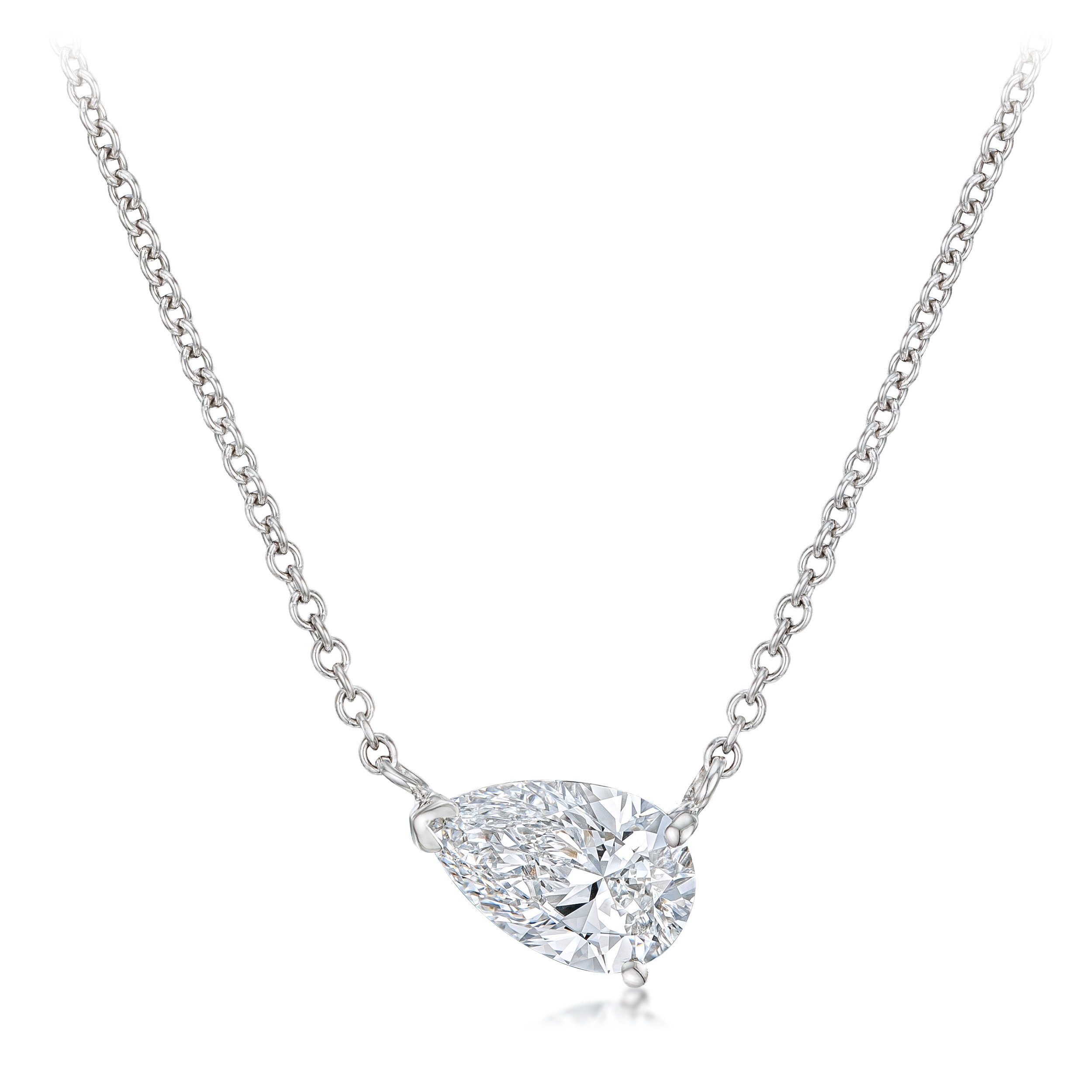 Sola Pear Lab Diamond Necklace (1 ct)
