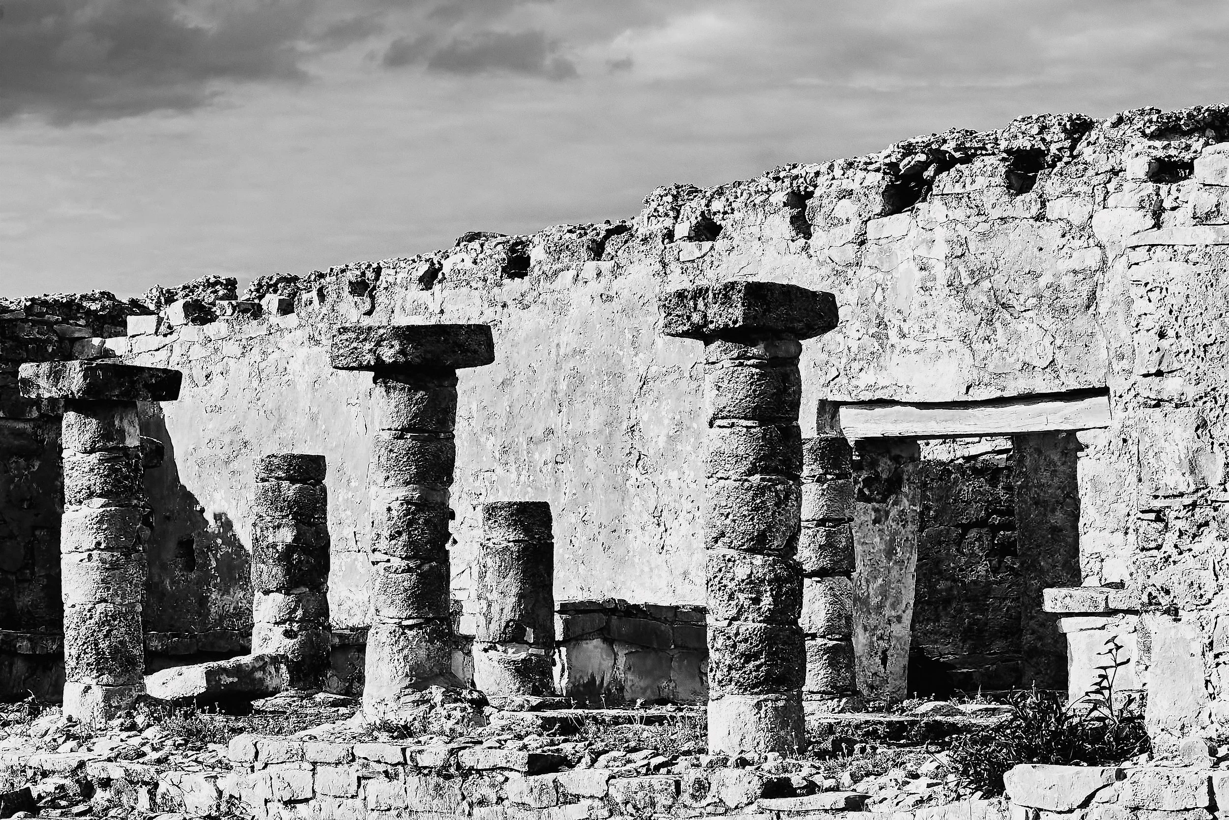 Layers of history in architectural evolution.