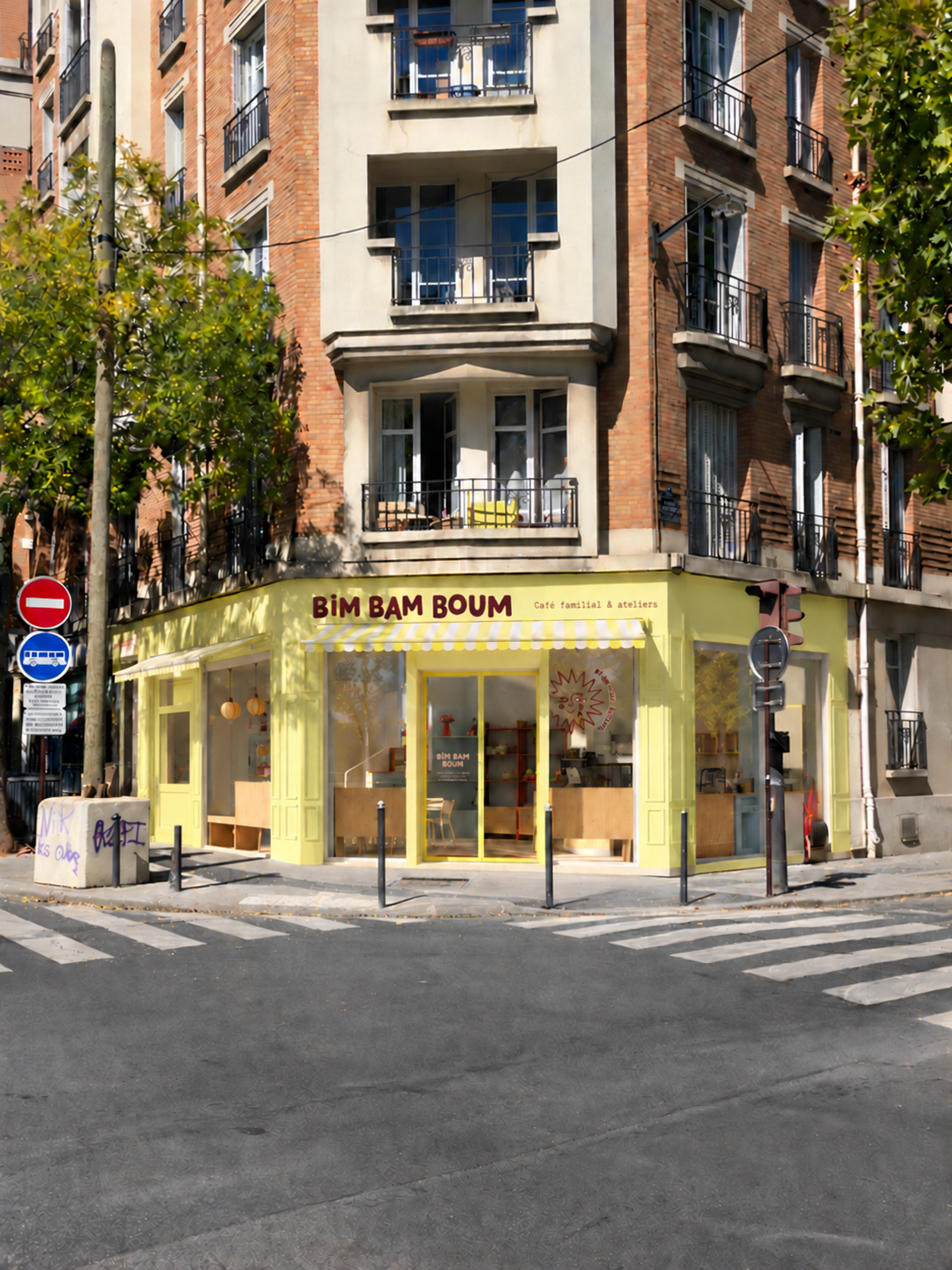Porte jaune à imposte mi-vitrée.png