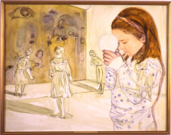 (In) Sites, 2000, oil on linen, wood frame and nameplate, 22 1/2 x 28 1/2"
