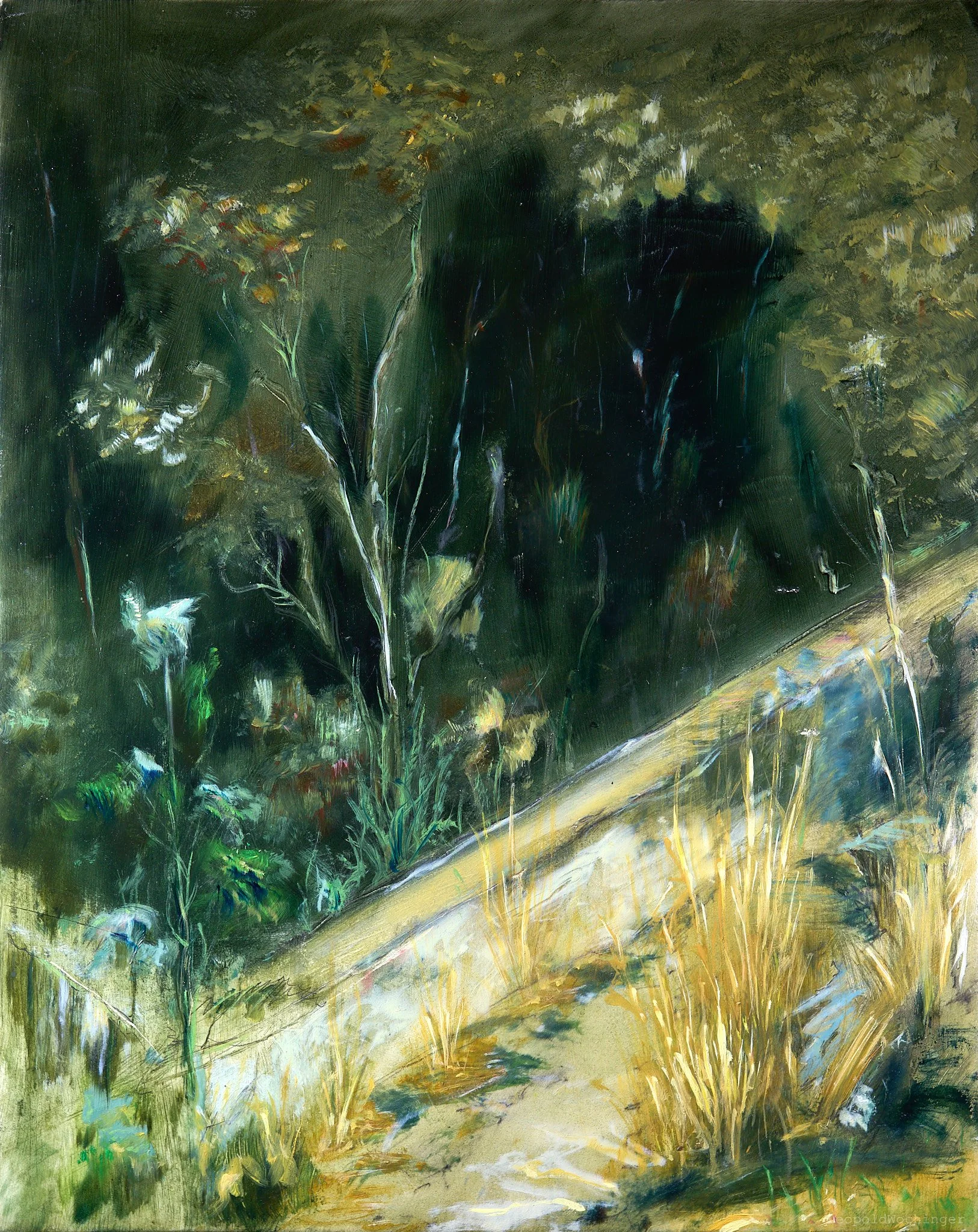 Gemäuer 1  2026, Olio su tavola intelata, 40 x 50 cm