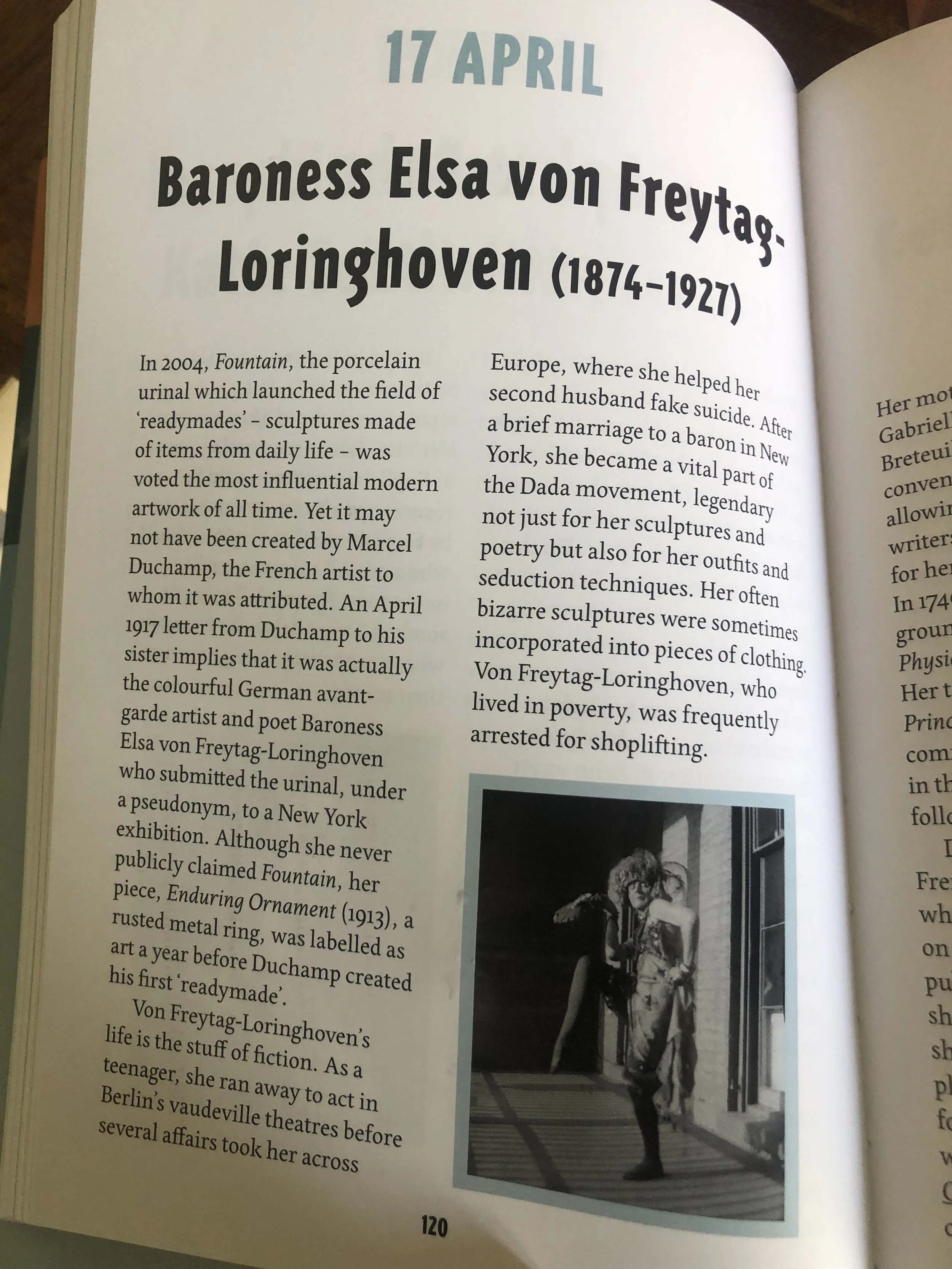On this day...baroness Elsa von Freytag