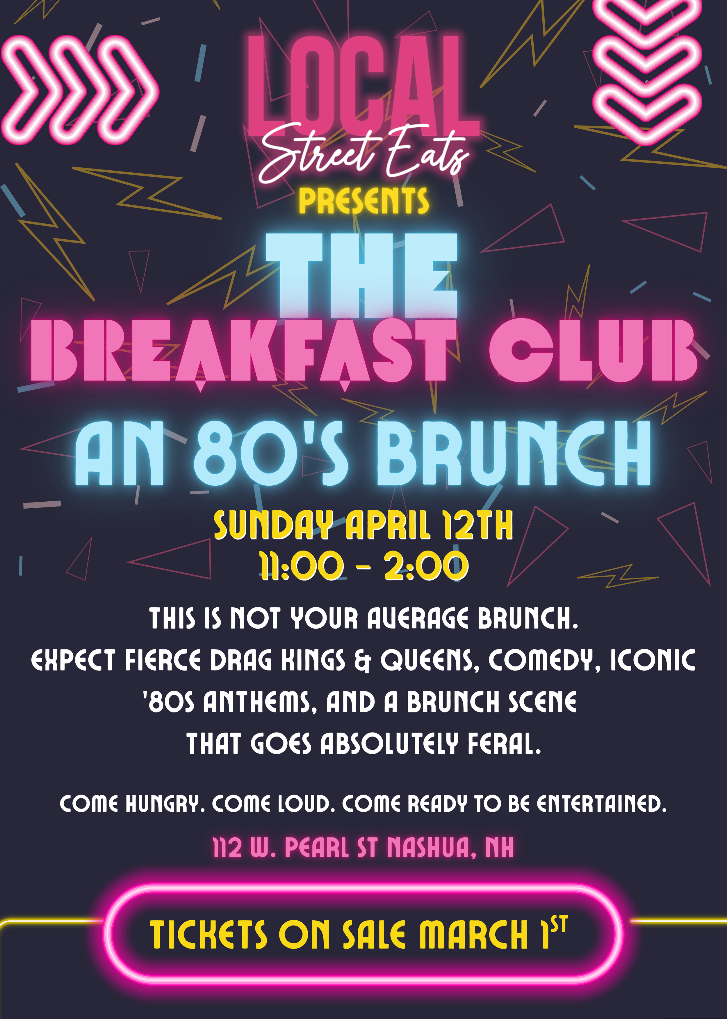 SOLD OUT: THE BREAKFAST CLUB: AN ’80s DRAG BRUNCH EXPERIENCE