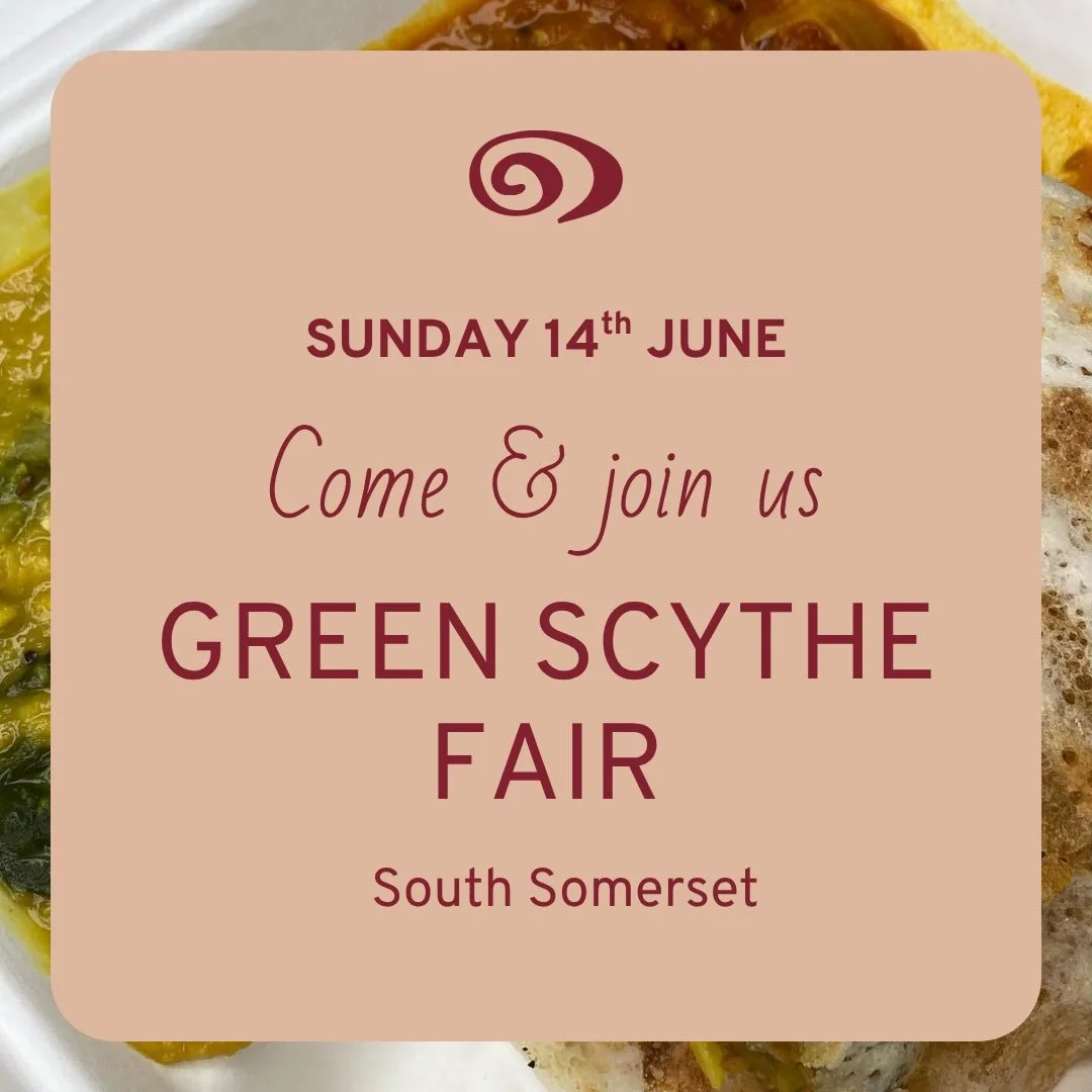 We will be back at Green Scythe Fair this Sunday for the third year running! We will be serving masala dosa with sambar and coconut chutney; traditional, hearty South Indian dishes &ndash; high in protein and carbohydrates, entirely gluten free and p